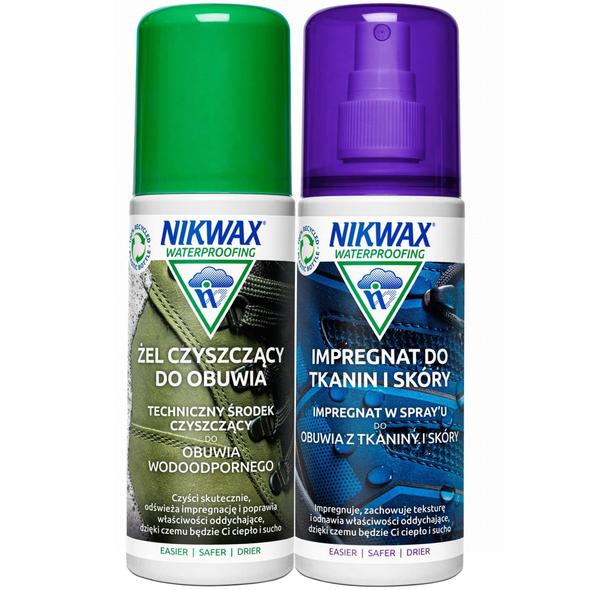 Набір Nikwax для чищення взуття з тканин та шкіри 2x125 мл