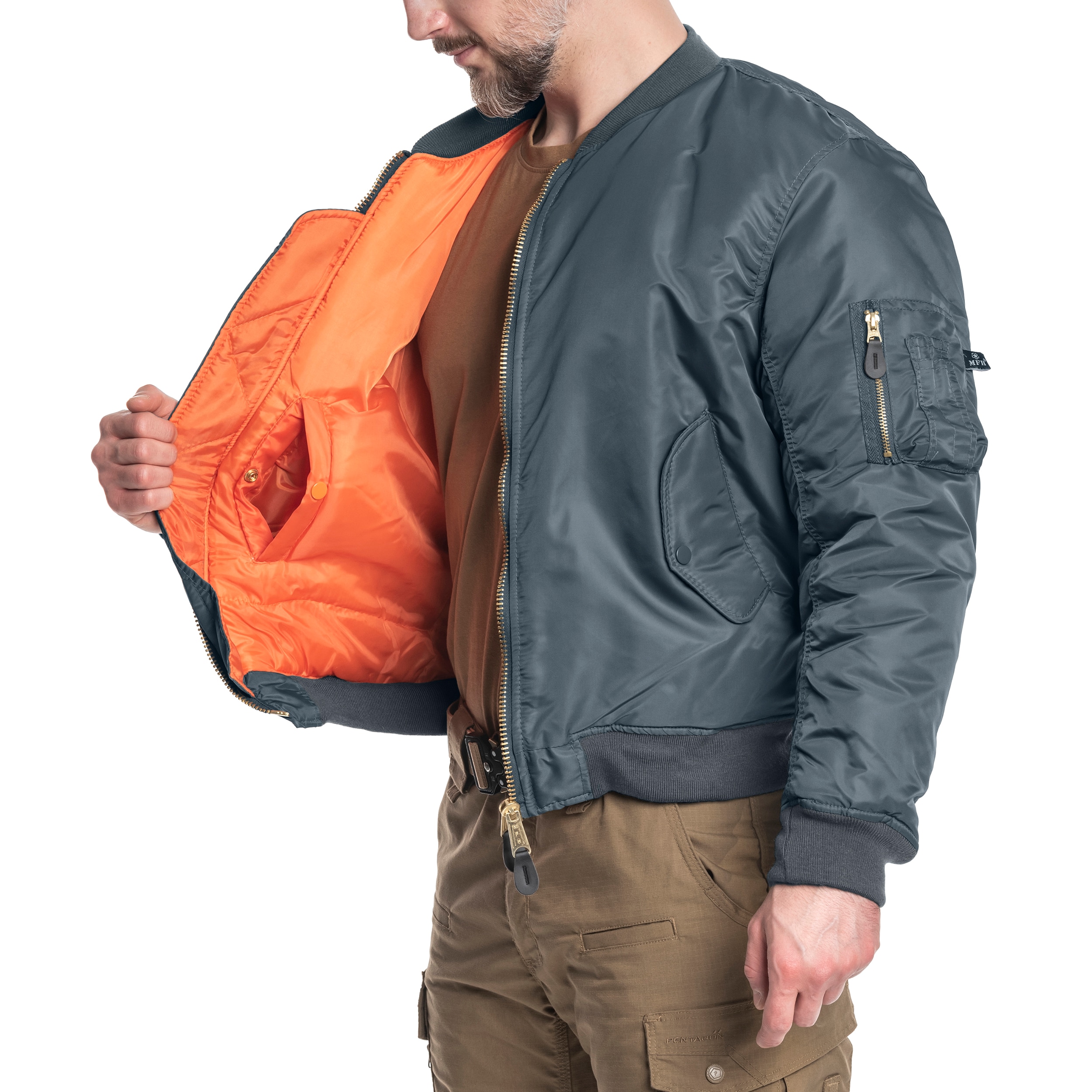 Kurtka MFH MA-1 US Flight Jacket - Blue