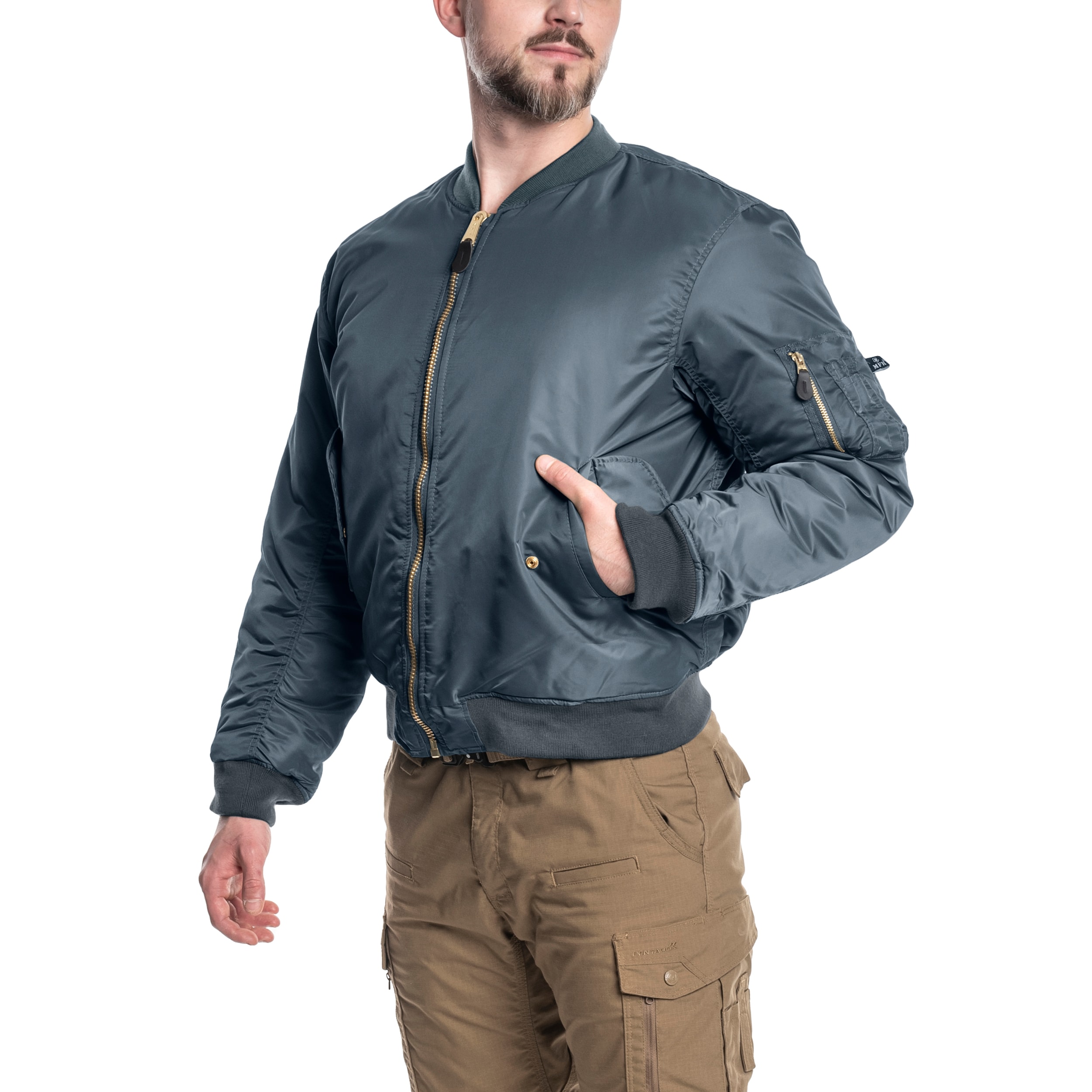 Kurtka MFH MA-1 US Flight Jacket - Blue
