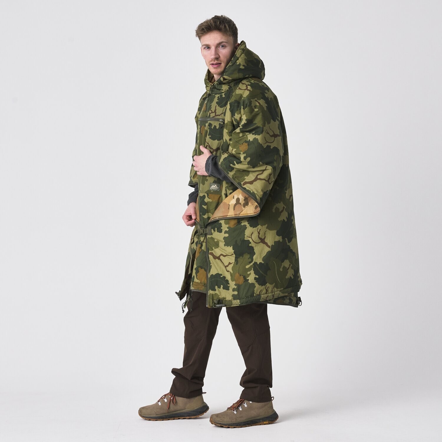 Ponczo dwustronne Helikon Swagman Roll z funkcją śpiwora - Mitchell Camo Leaf/Mitchell Camo Clouds