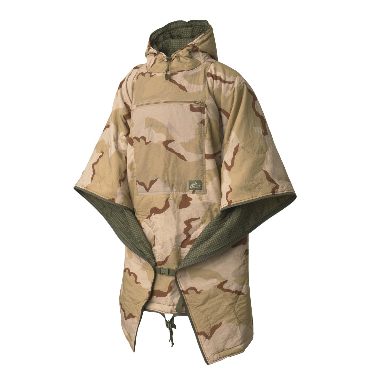 Ponczo dwustronne Helikon-Tex Swagman Roll z funkcją śpiwora - Desert Night Camo/US Desert