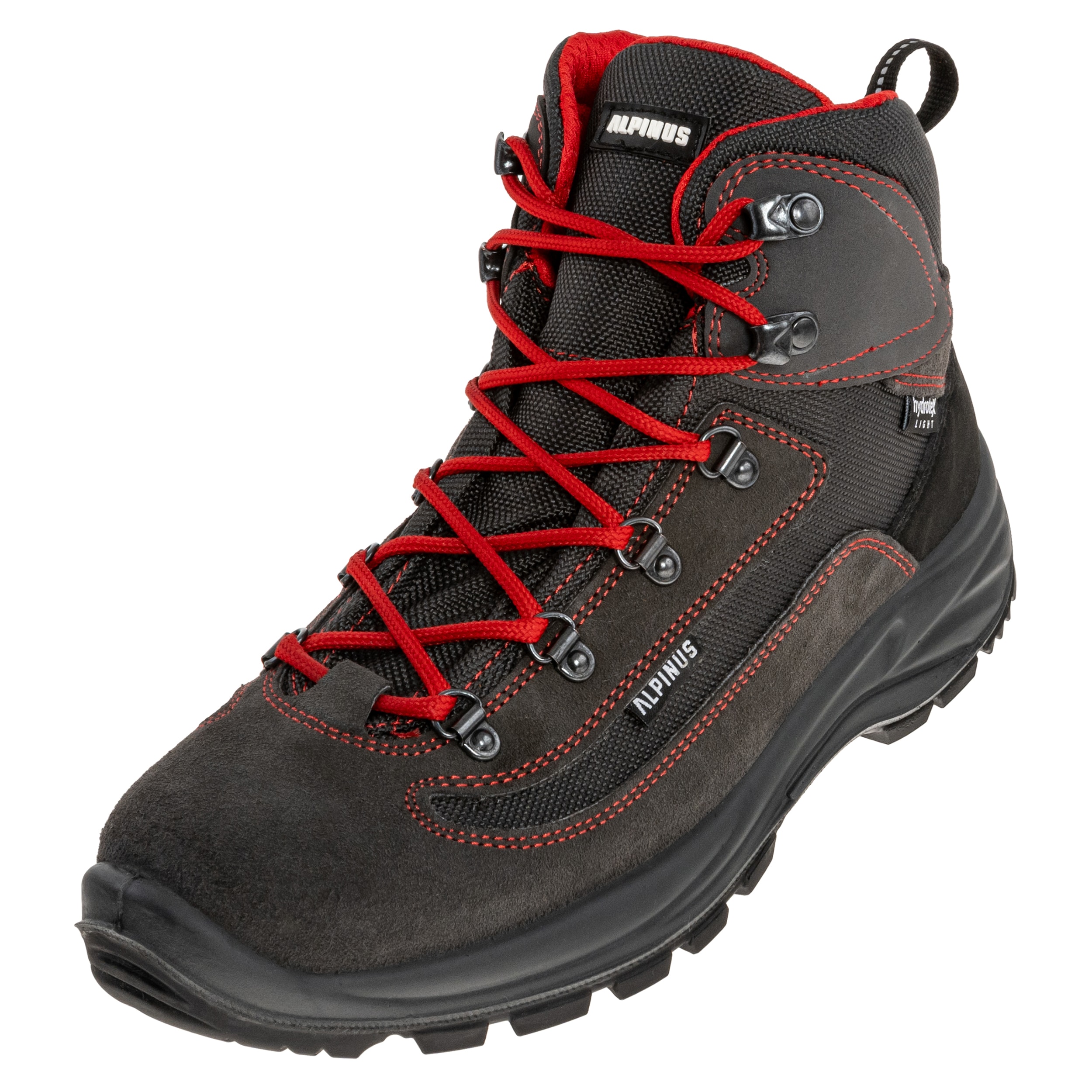 Buty Alpinus Brahmatal High Active - Grafitowo-Czerwone