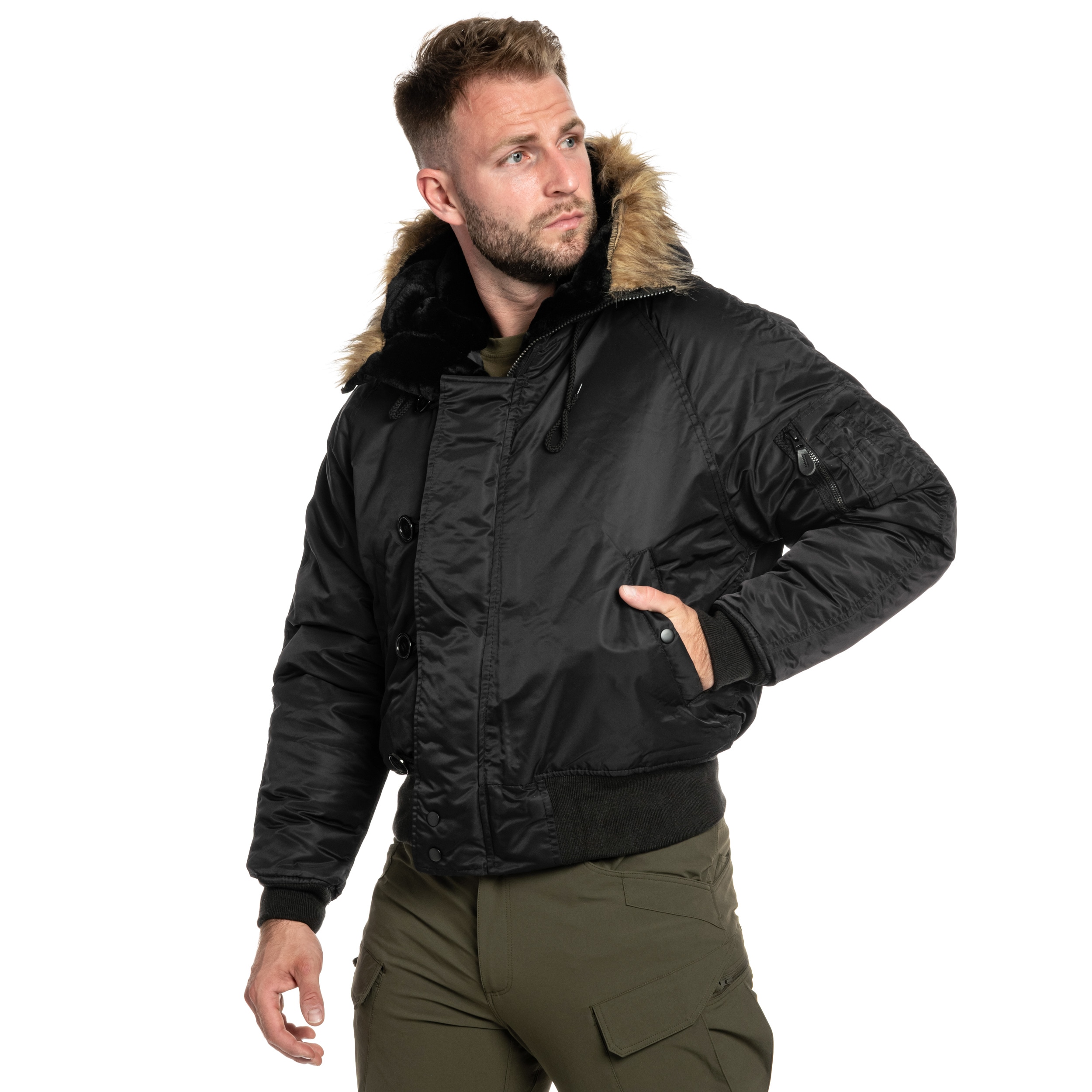 Kurtka Mil-Tec Flight Jacket N2B - Black