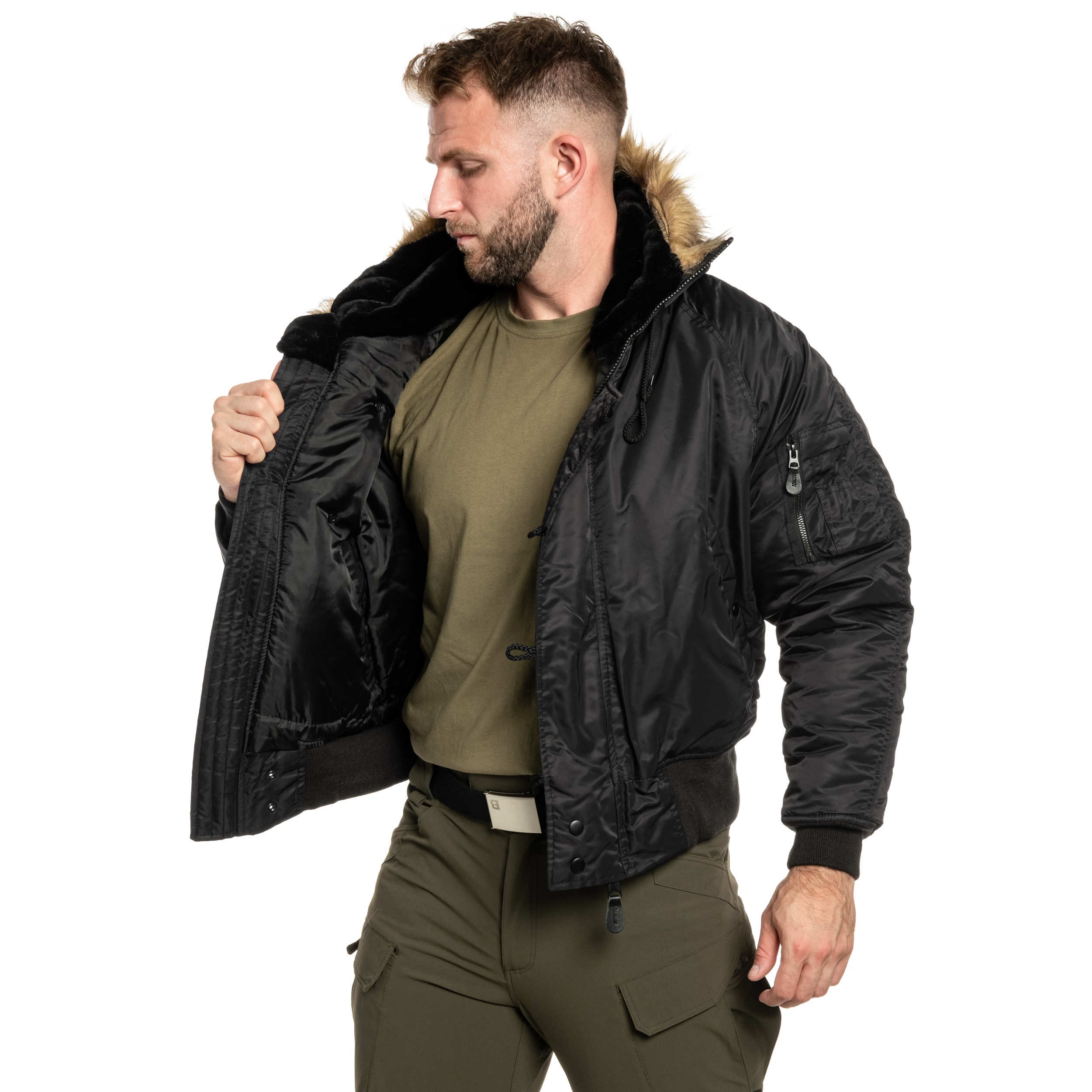 Kurtka Mil-Tec Flight Jacket N2B - Black