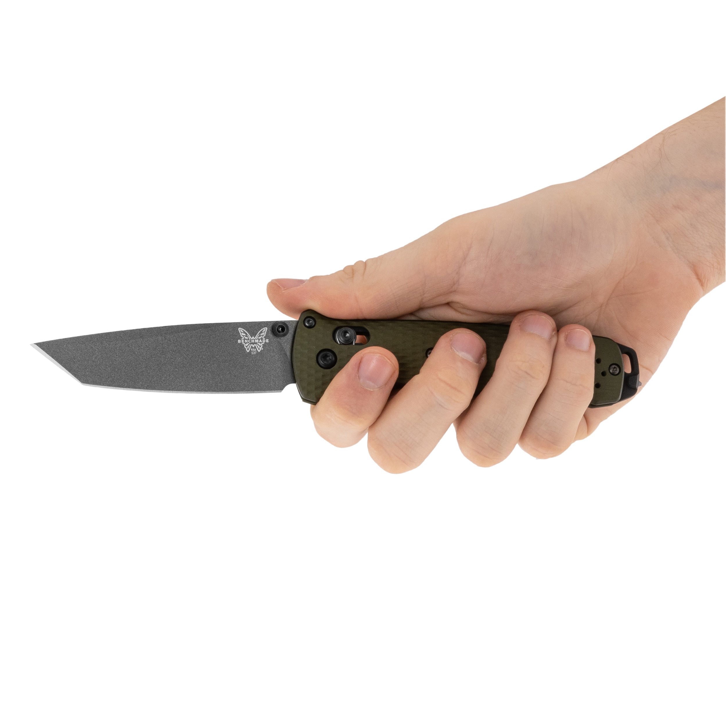 Benchmade Bailout CPM-M4 Folding Knife - Woodland Green Aluminium