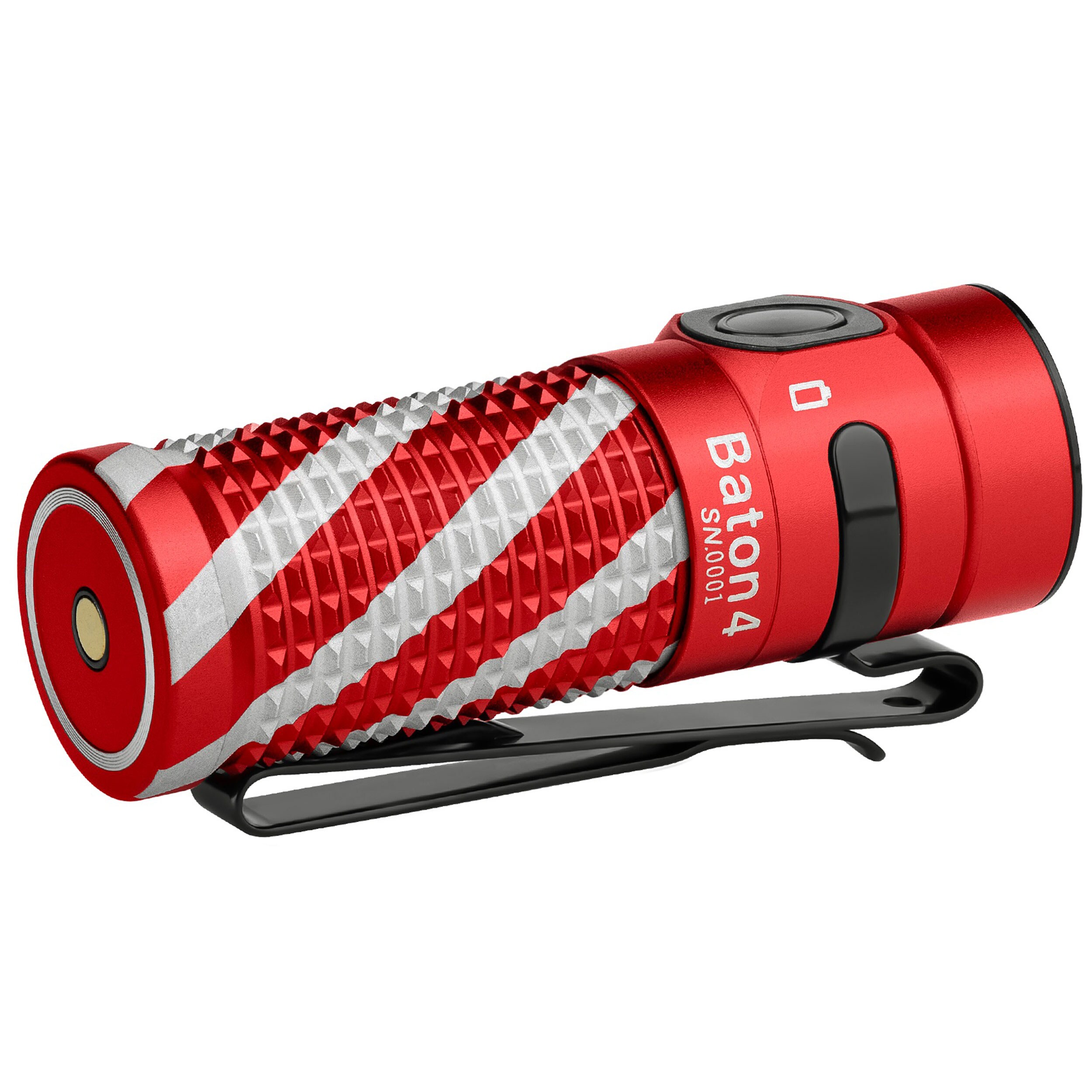 Latarka akumulatorowa Olight Baton 4 Limited Edition White Red - 1300 lumenów