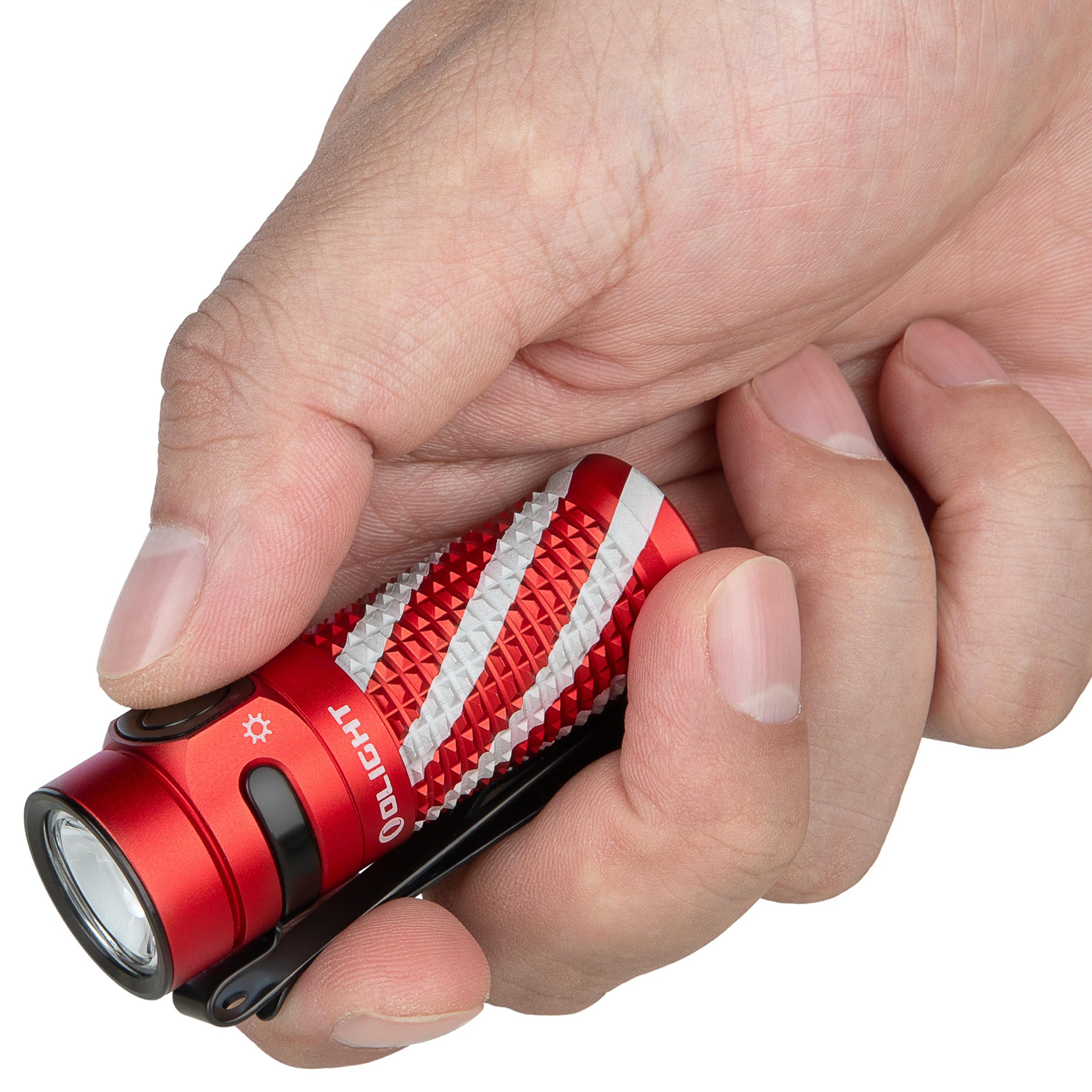 Latarka akumulatorowa Olight Baton 4 Limited Edition White Red - 1300 lumenów