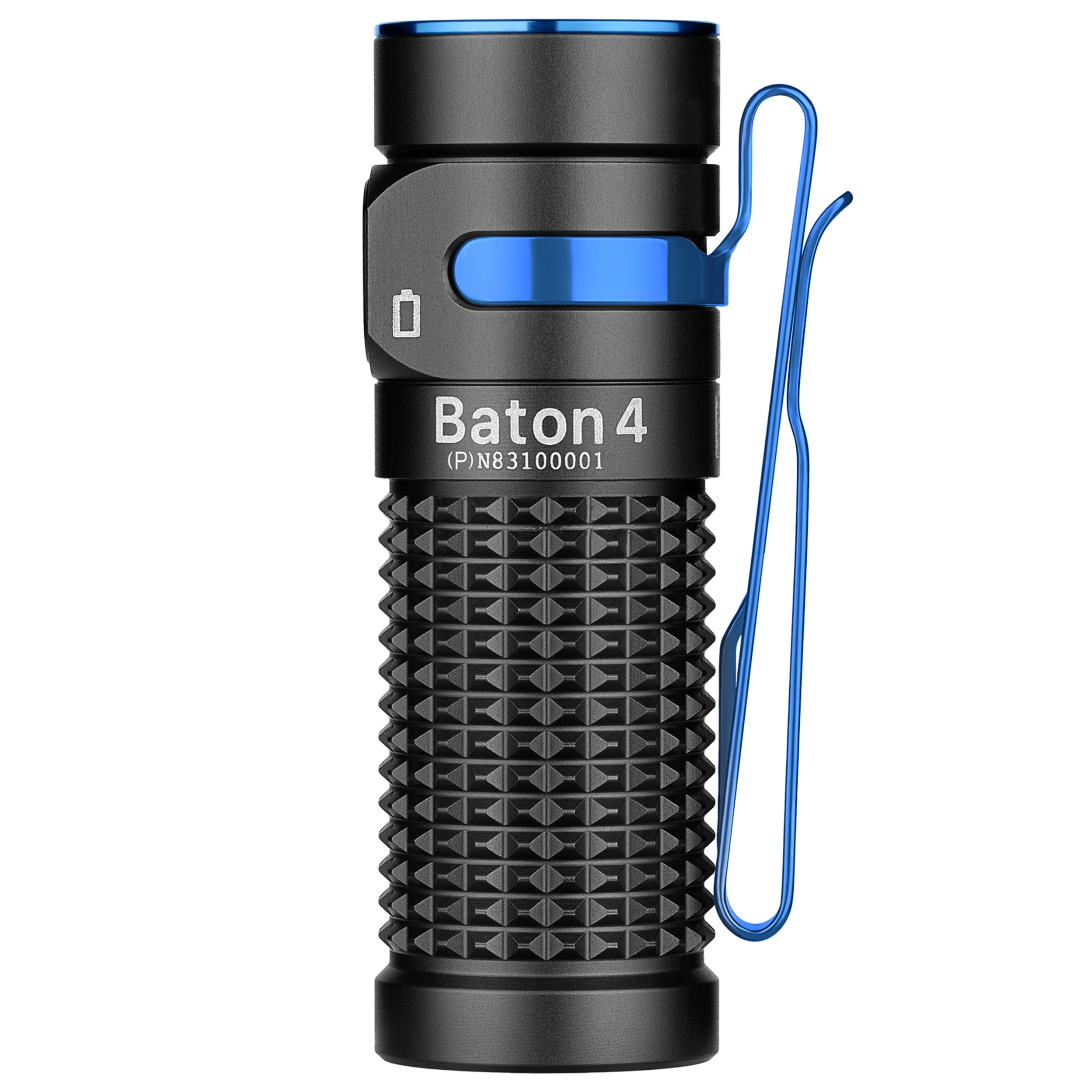 Latarka Olight Baton 4 Premium Edition Black z bezprzewodowym etui ładującym - 1300 lumenów