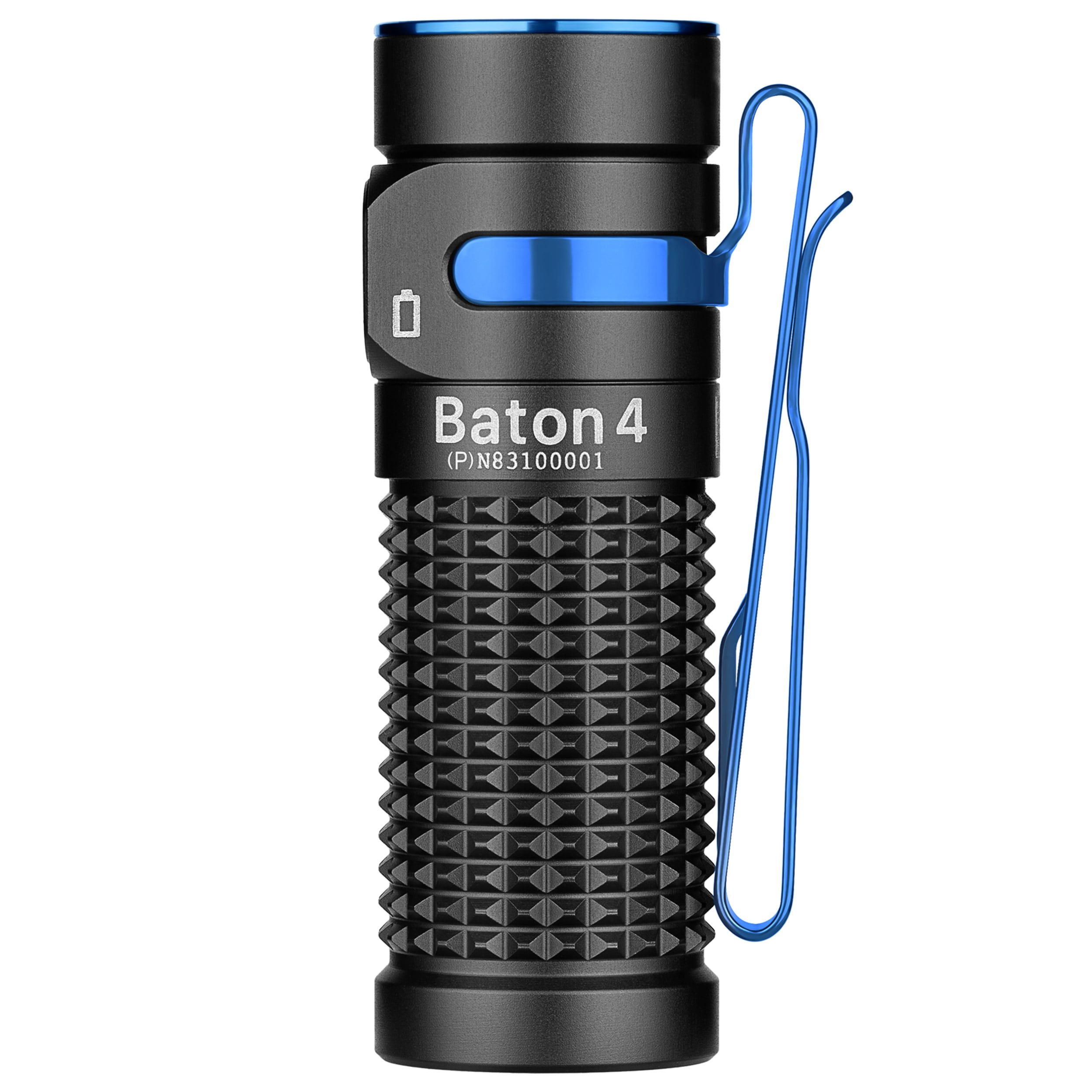 Ліхтарик Olight Baton 4 Premium Edition Black - 1300 люменів з безпровідним зарядним футляром