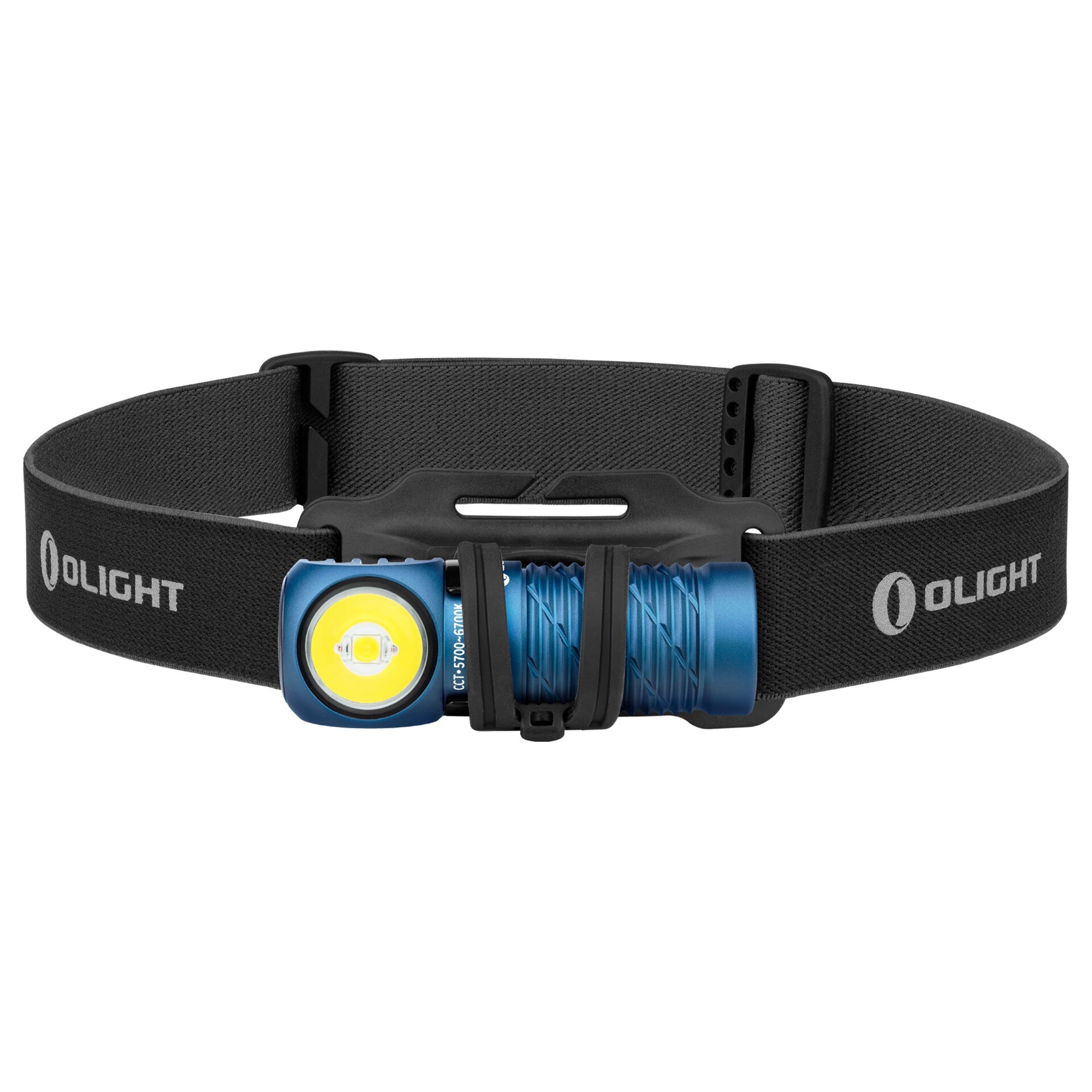 Latarka czołowa i kątowa Olight Perun 2 Mini Cool White Midnight Blue z opaską - 1100 lumenów