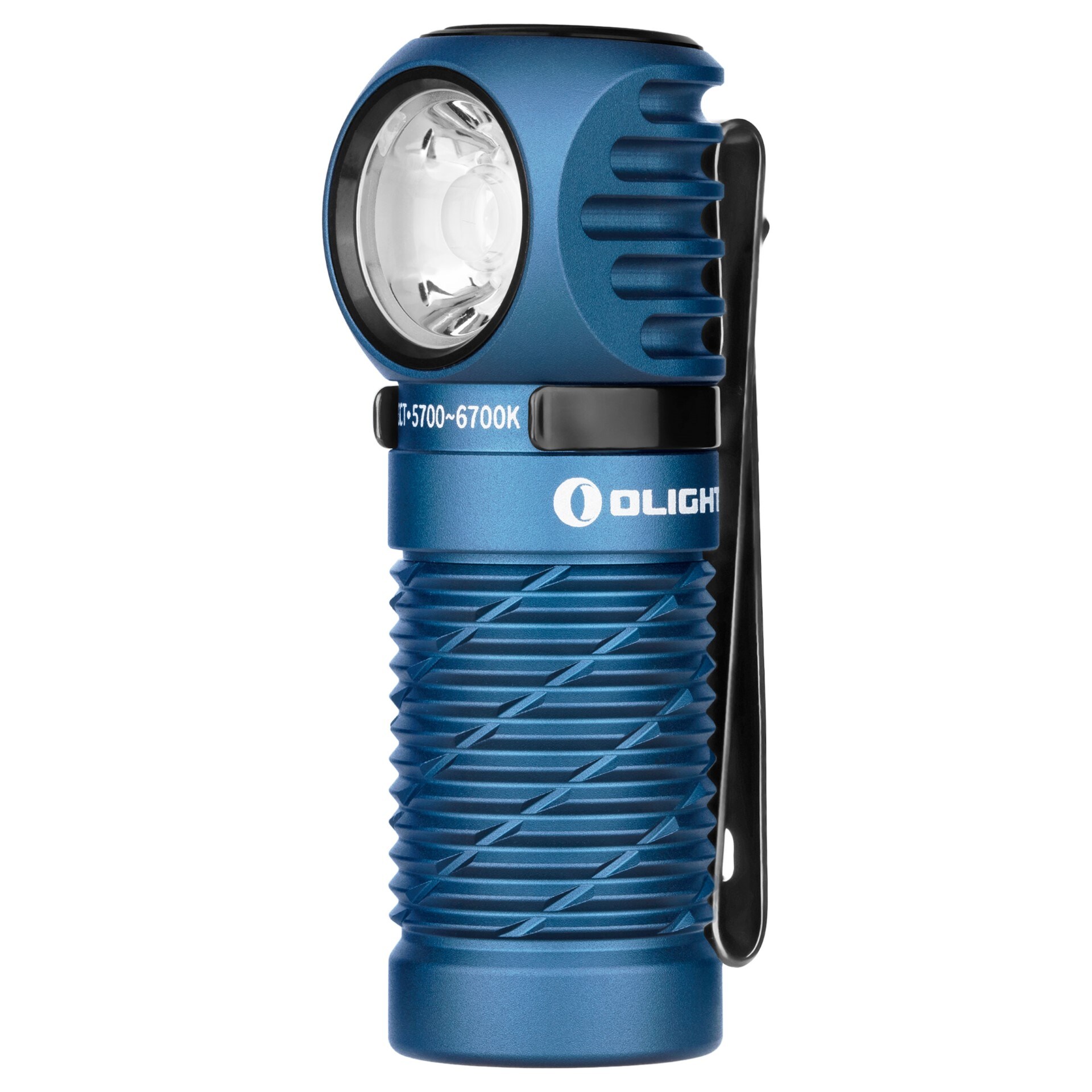 Latarka czołowa i kątowa Olight Perun 2 Mini Cool White Midnight Blue z opaską - 1100 lumenów