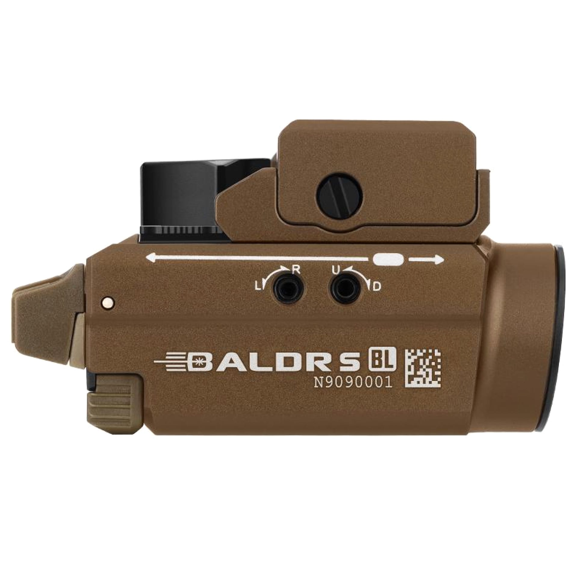 Ліхтарик для зброї з лазерним прицілом Olight BALDR S Cool White Desert Tan - 800 люменів, Blue Laser
