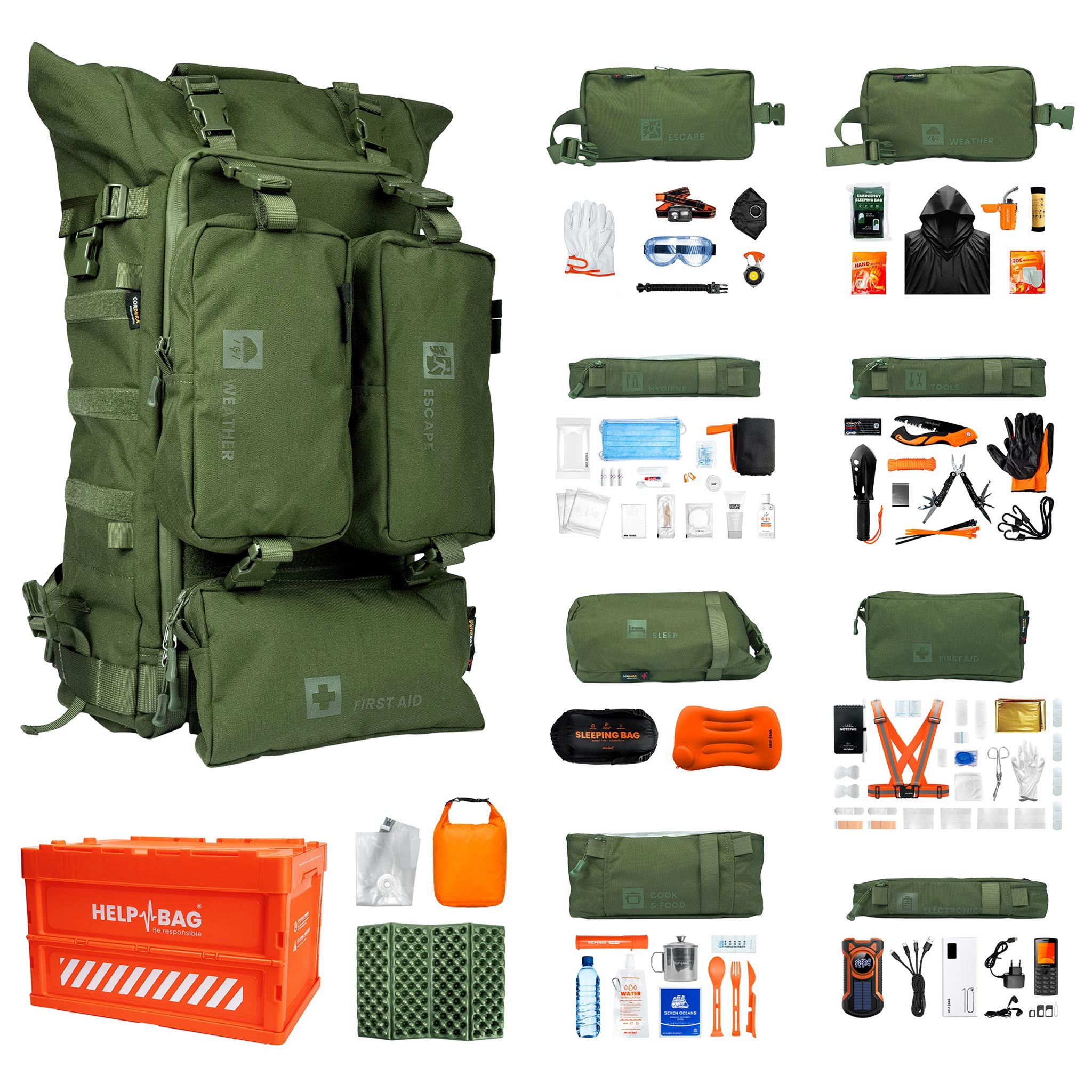 Zestaw awaryjny Help Bag Max - Olive Green
