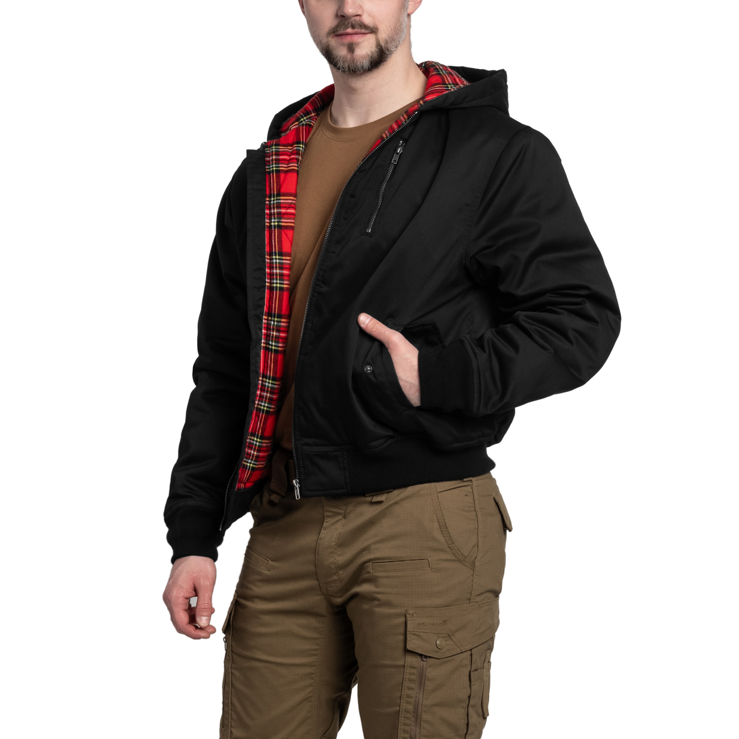 Kurtka Brandit Lord Canterbury Hooded Winter Jacket - Black