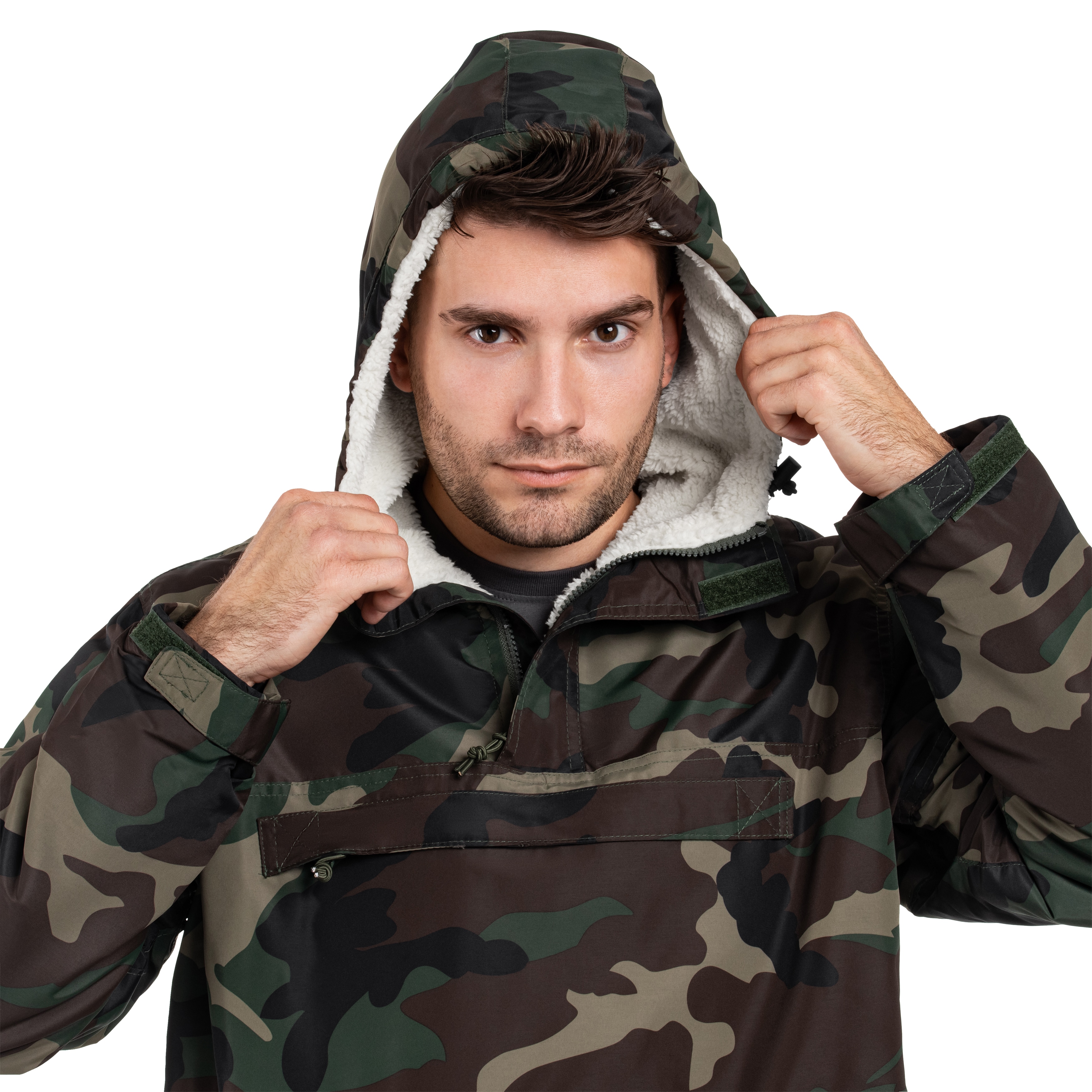 Куртка Brandit Sherpa Windbreaker - Woodland