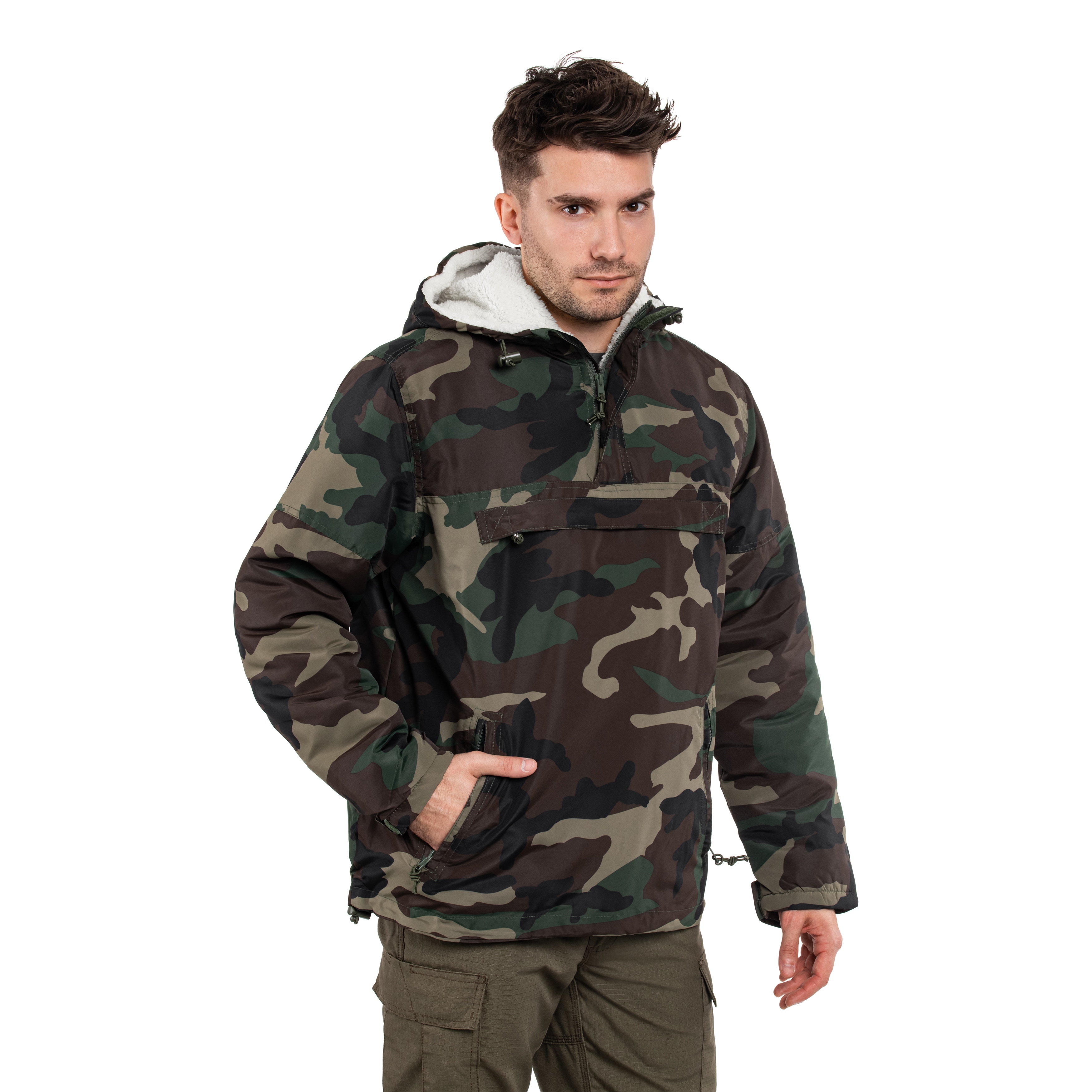 Куртка Brandit Sherpa Windbreaker - Woodland