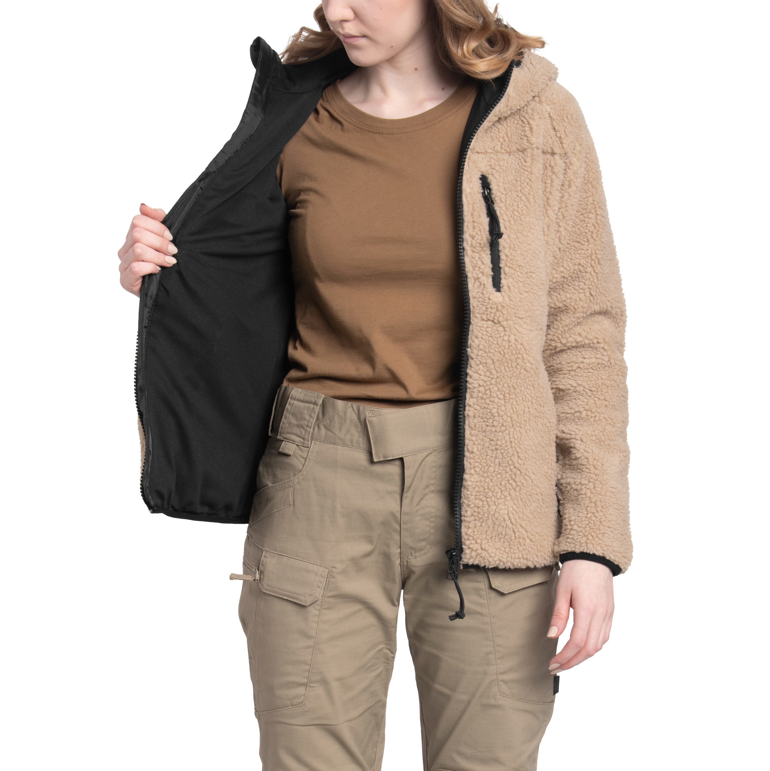 Жіноча куртка Brandit Teddyfleece Jacket - Coyote