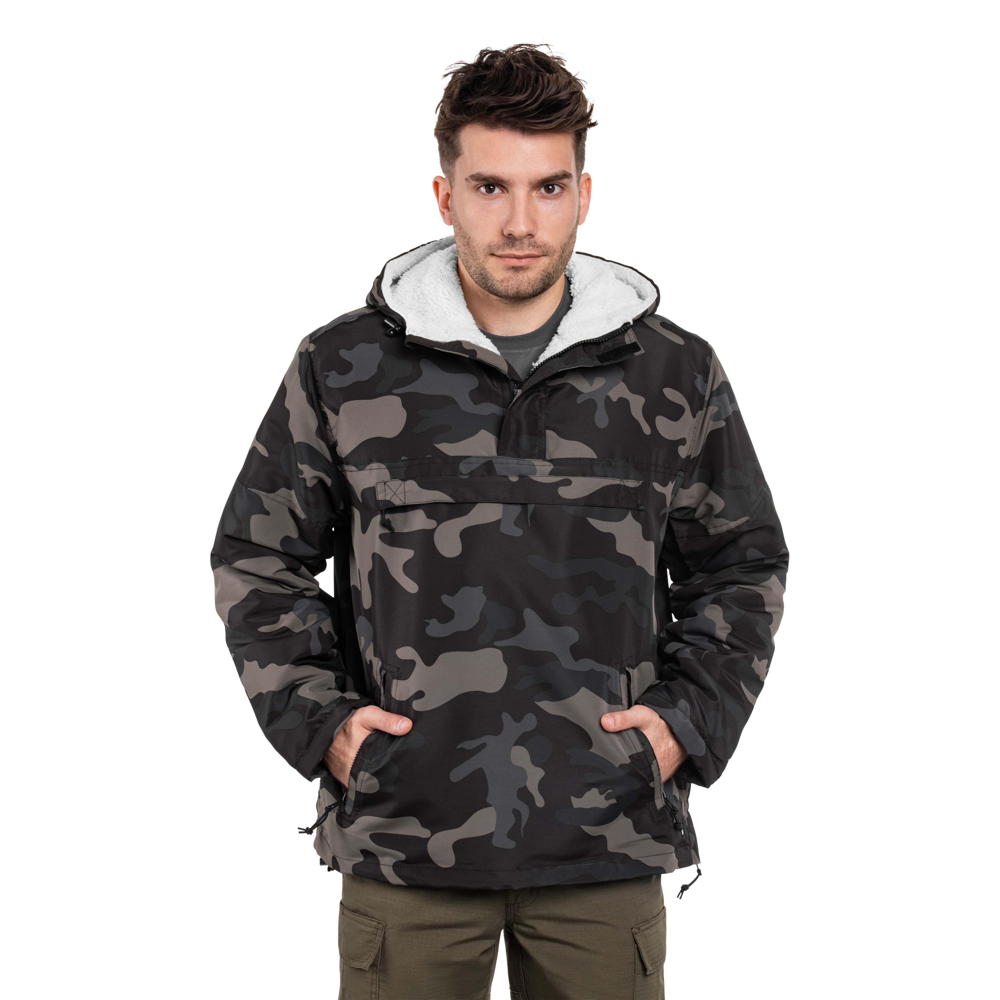Куртка Brandit Sherpa Windbreaker - Dark Camo