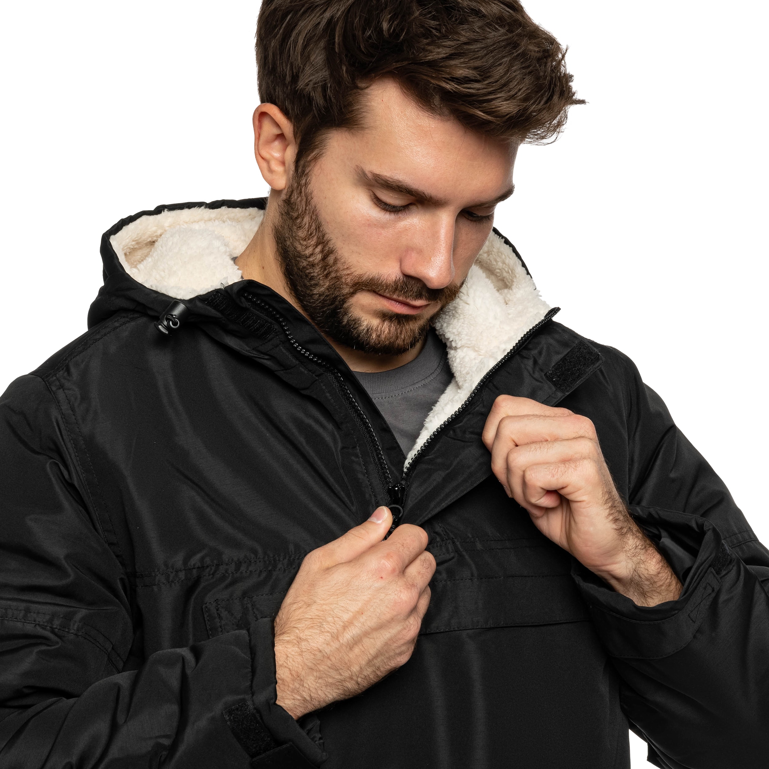 Куртка Brandit Sherpa Windbreaker - Black