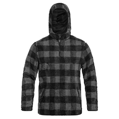 Polar Brandit Teddyfleece Worker Pullover - Black/Grey