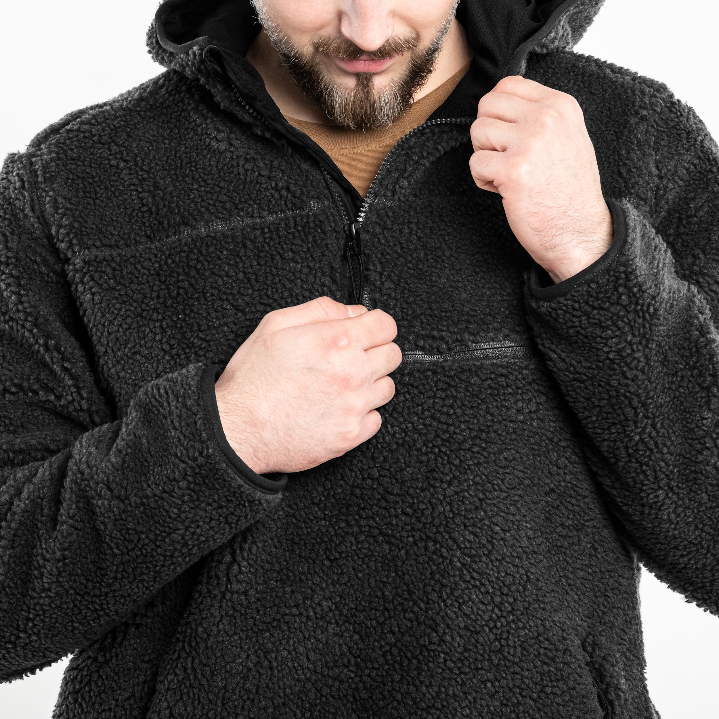 Polar Brandit Teddyfleece Worker Pullover - Black