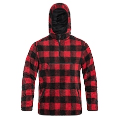 Polar Brandit Teddyfleece Worker Pullover - Red/Black
