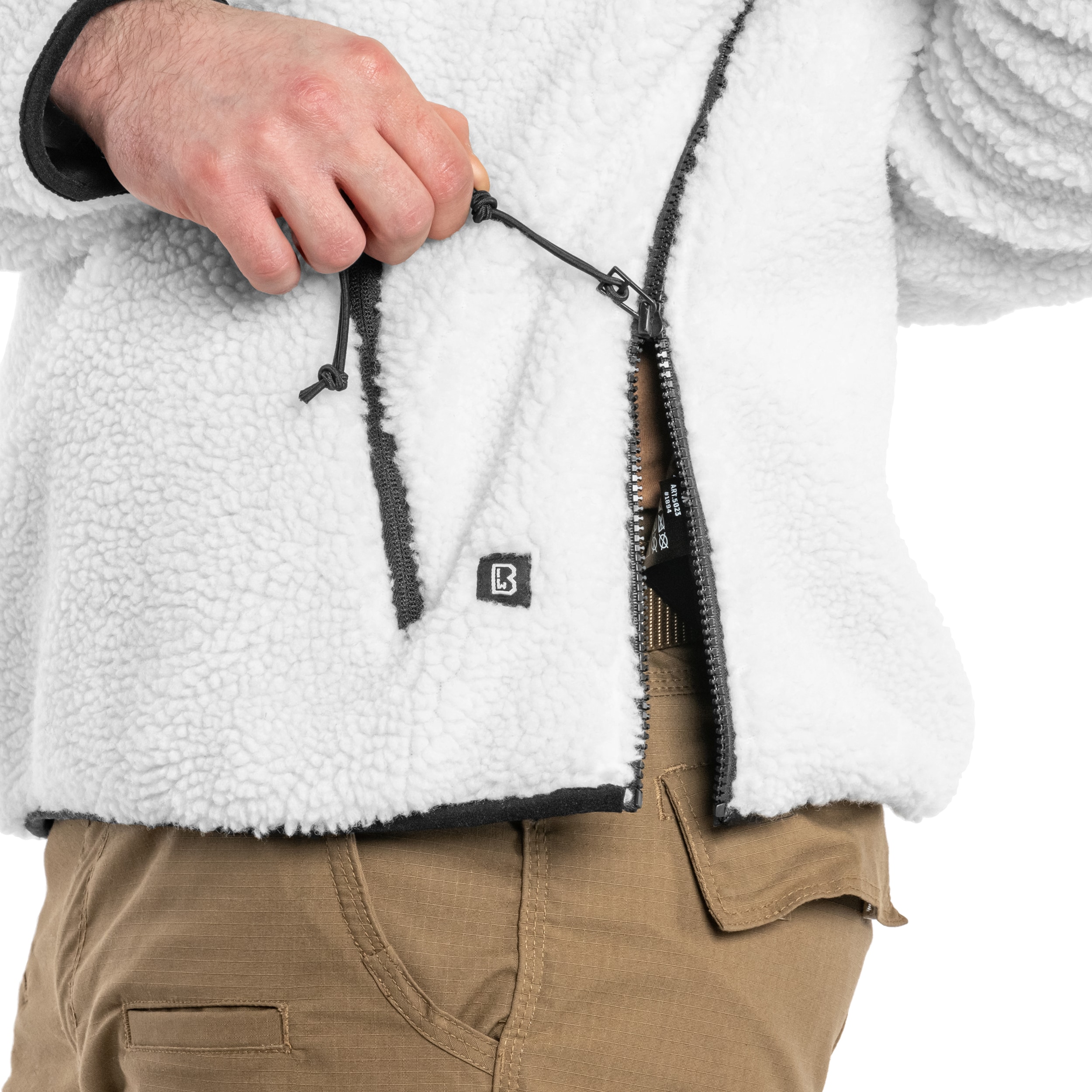 Polar Brandit Teddyfleece Worker Pullover - White