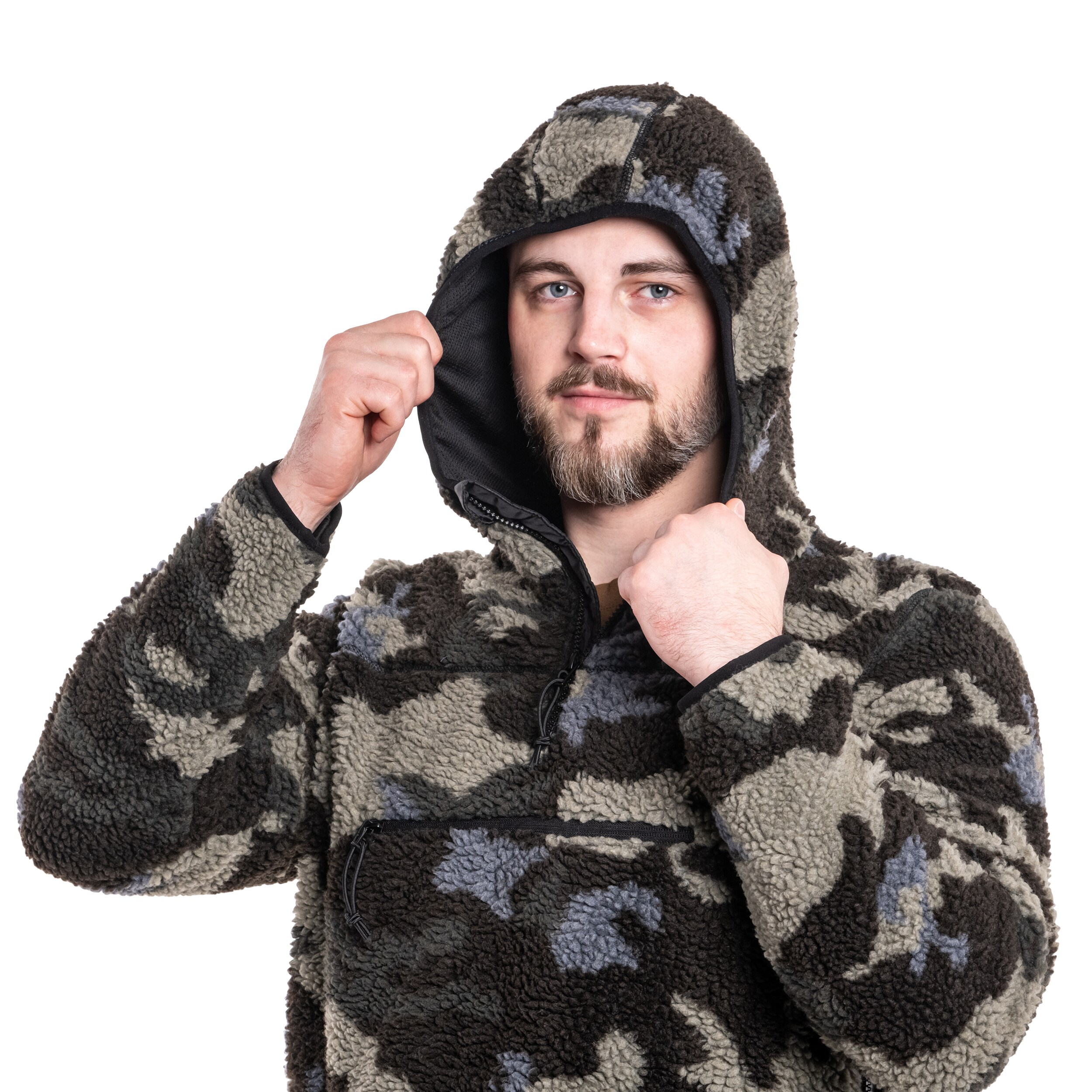 Polar Brandit Teddyfleece Worker Pullover - Dark Camo