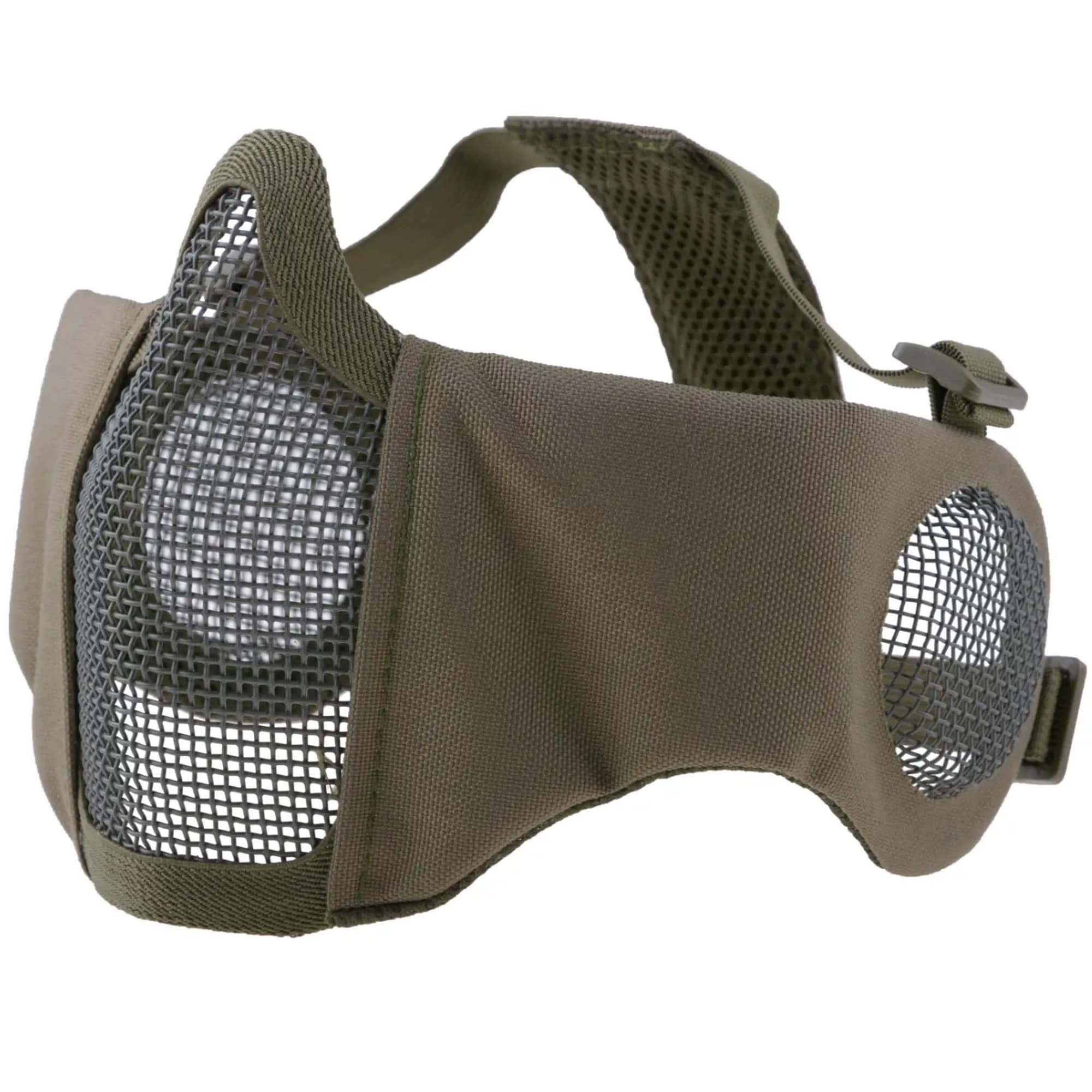Maska ochronna typu Stalker GFC Tactical Evo Plus z ochraniaczami uszu - Oliwkowa
