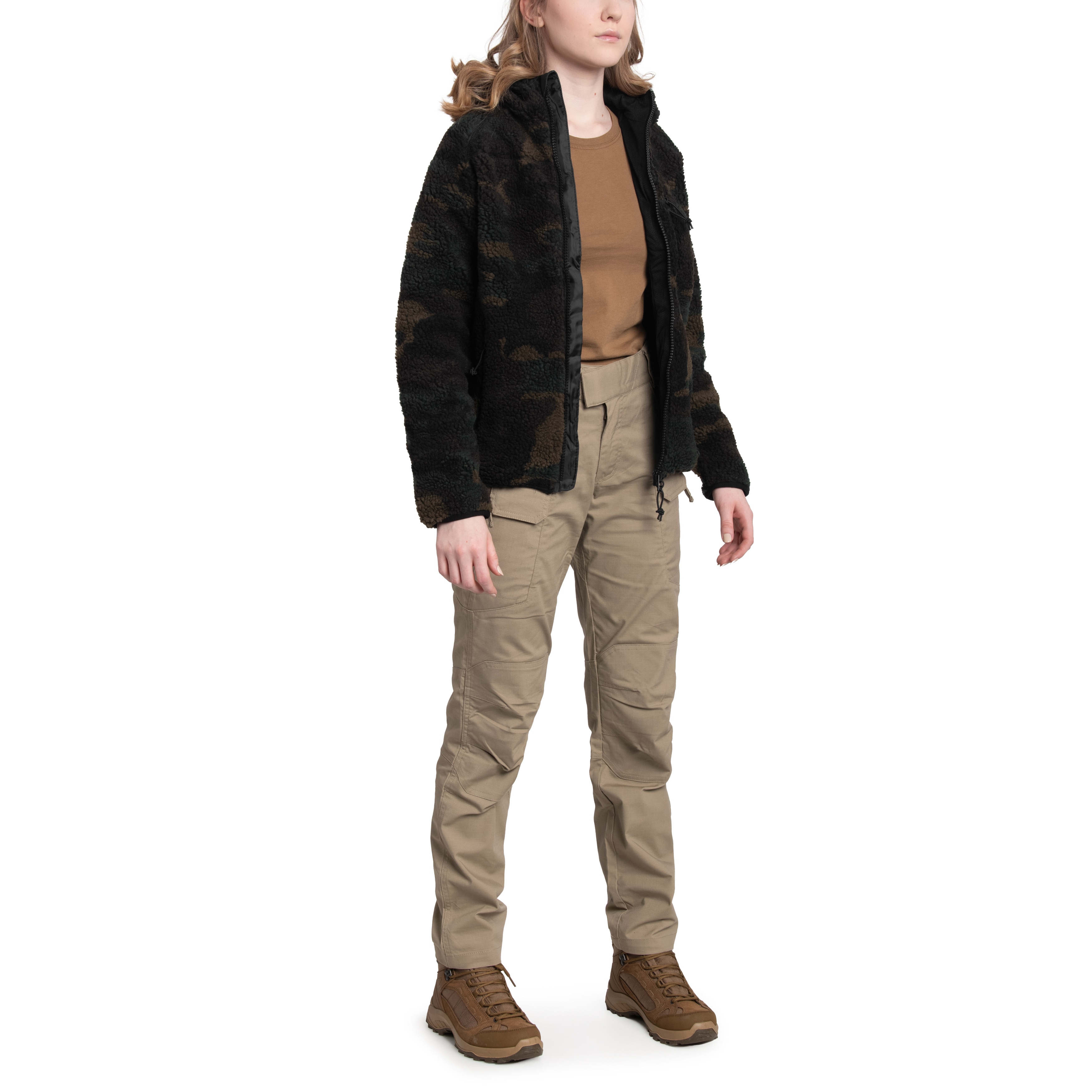 Жіноча куртка Brandit Teddyfleece Jacket - Woodland