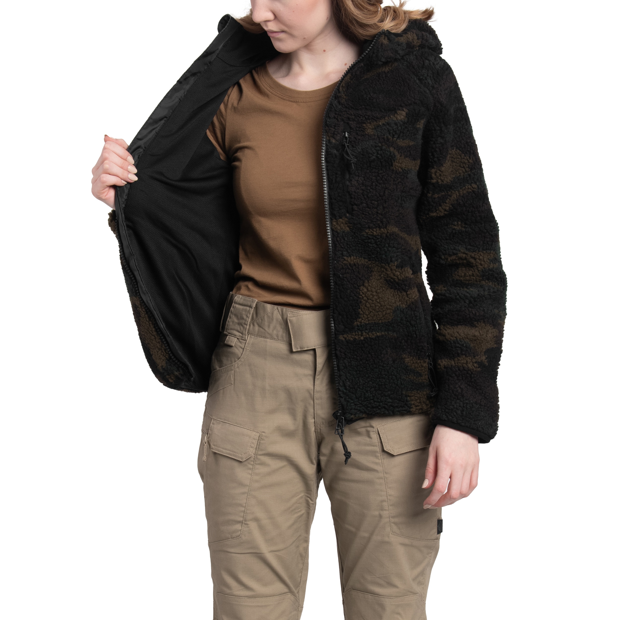 Жіноча куртка Brandit Teddyfleece Jacket - Woodland