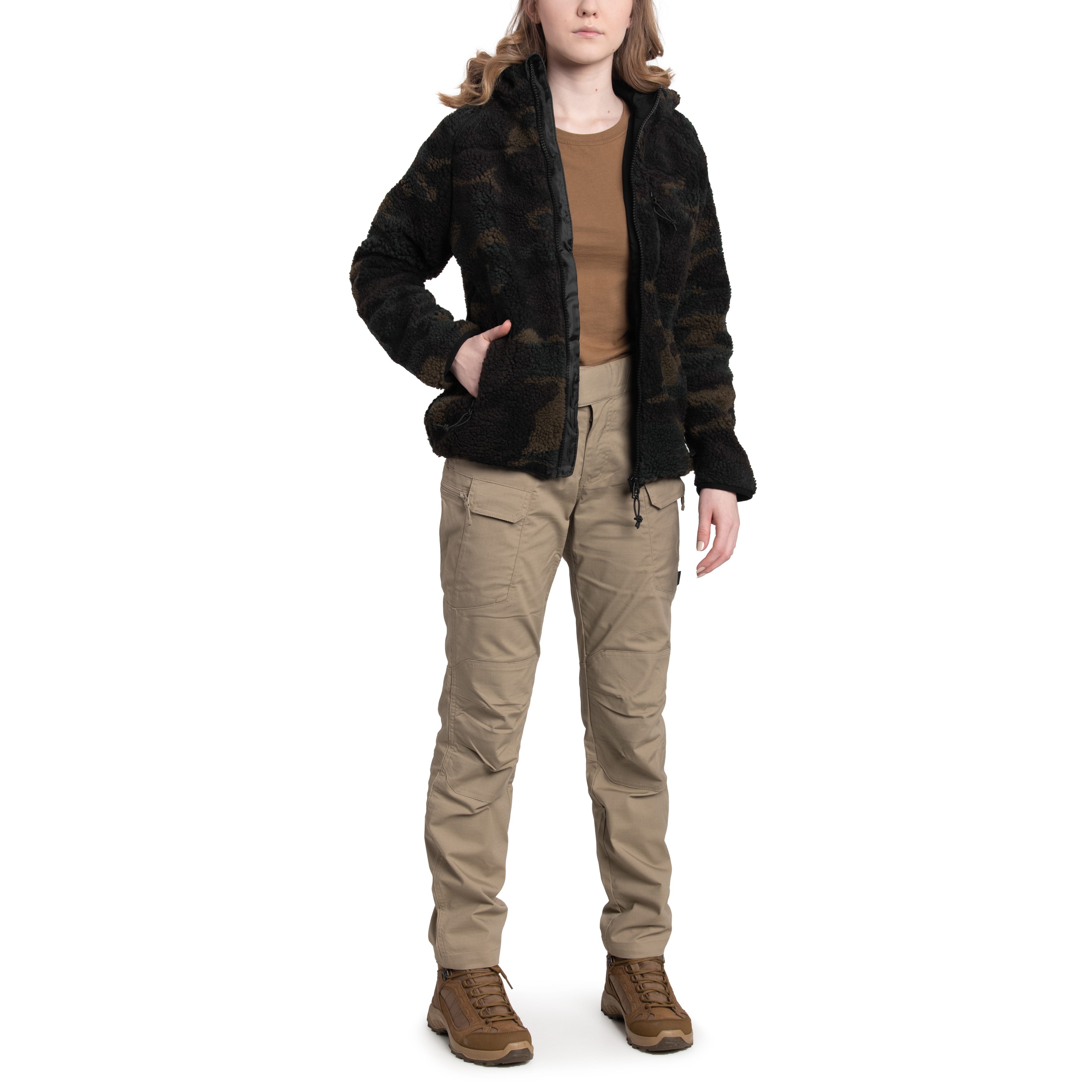 Жіноча куртка Brandit Teddyfleece Jacket - Woodland