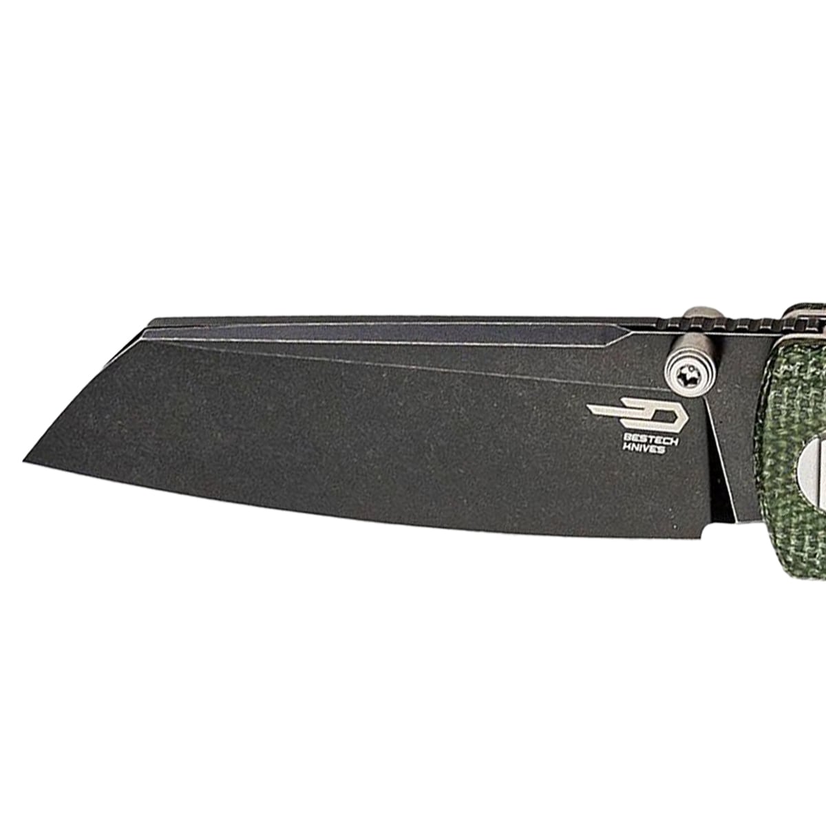Bestech Knives Slasher Black Folding Knife - Green