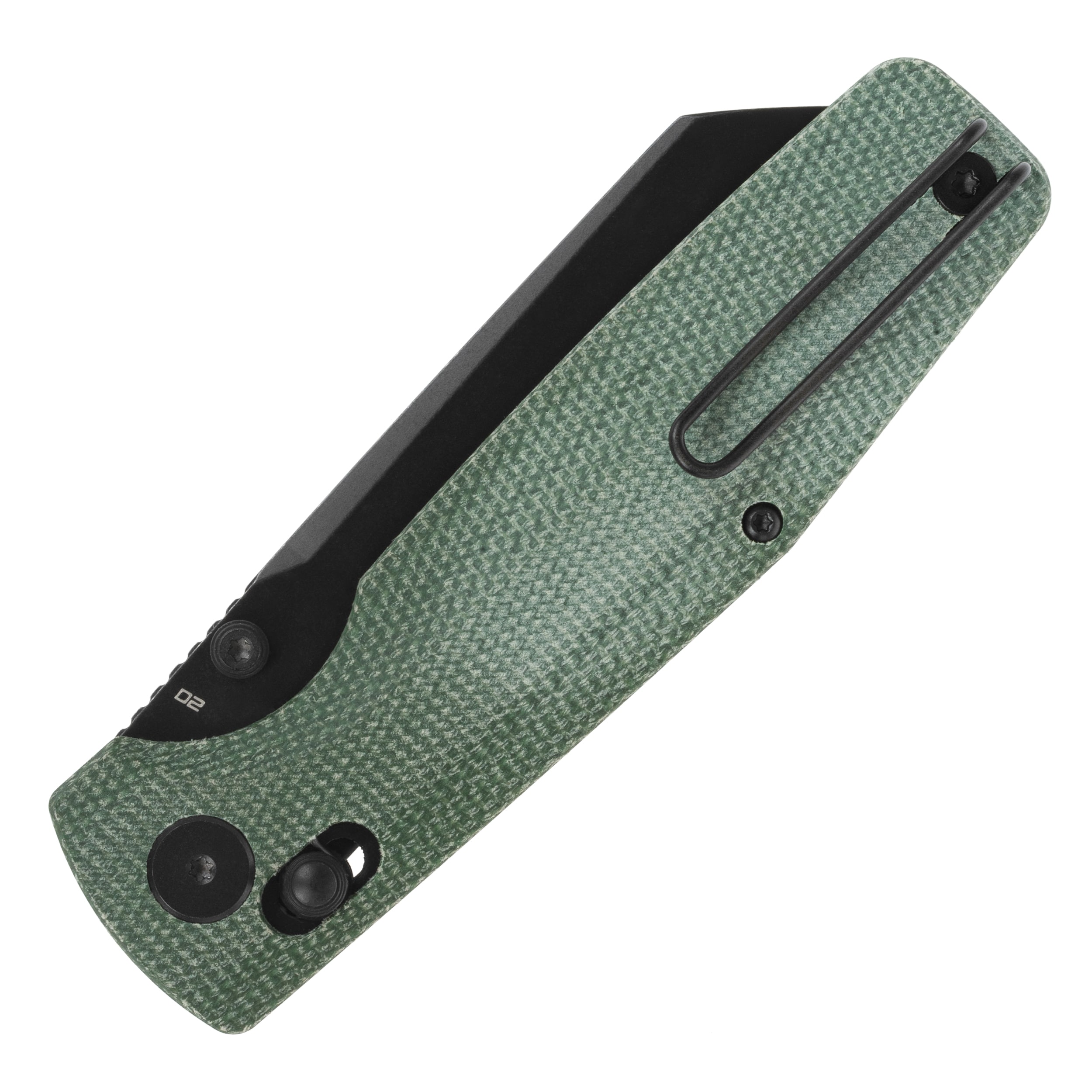 Bestech Knives Slasher Black Folding Knife - Green