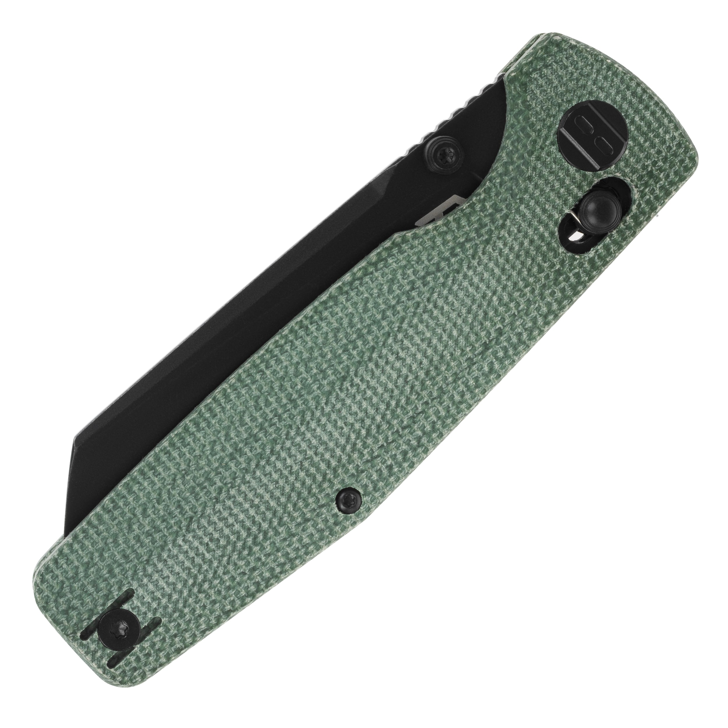 Bestech Knives Slasher Black Folding Knife - Green