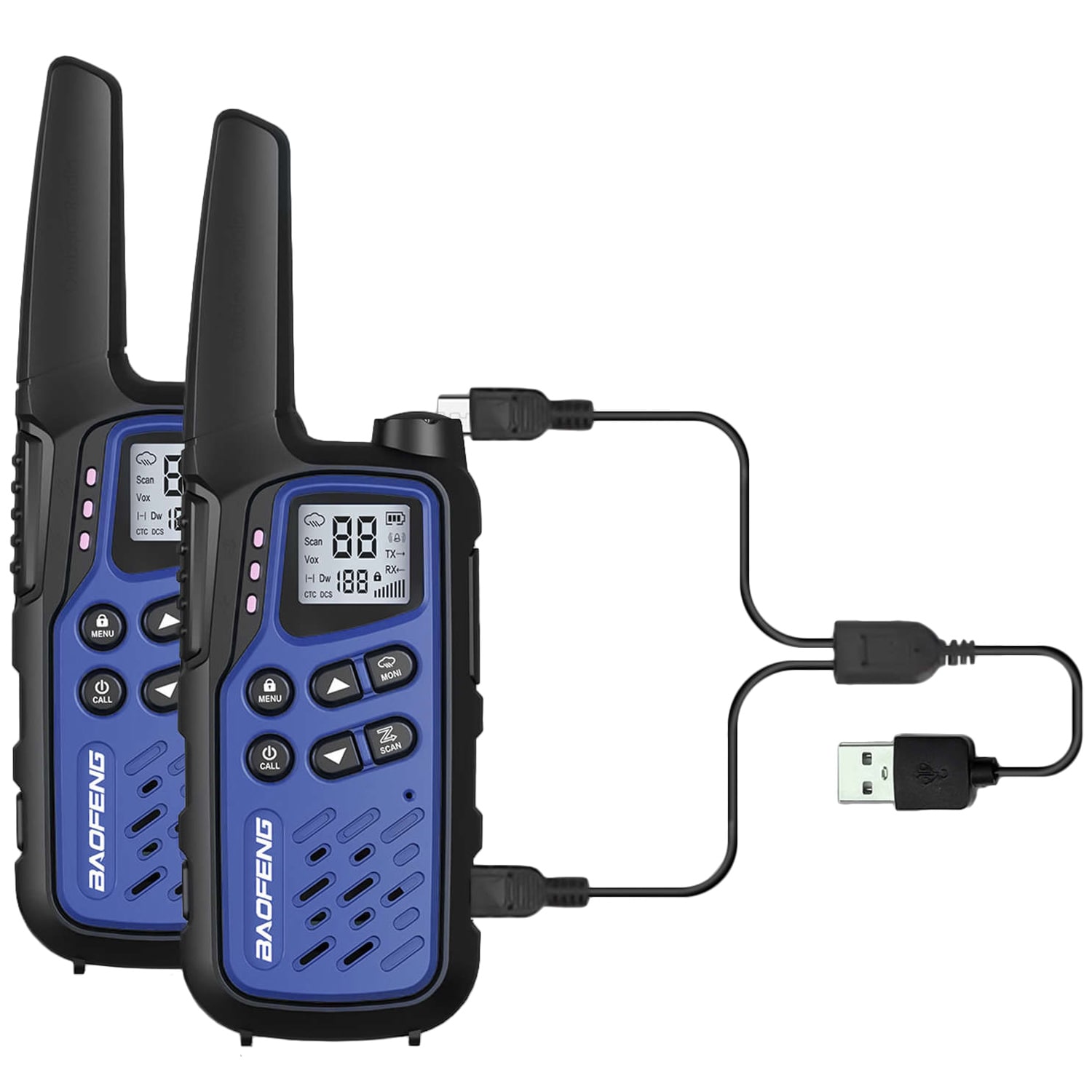 Radiotelefon Baofeng BF-T25E PMR 2 szt. - Dark Blue