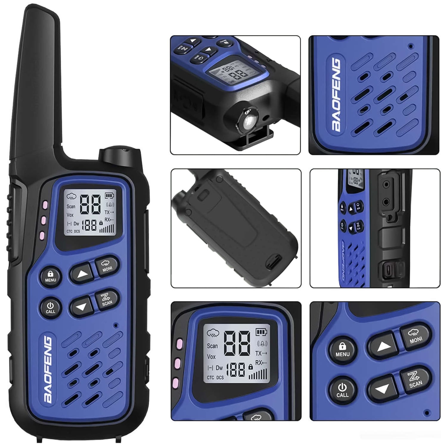 Radiotelefon Baofeng BF-25E PMR 2 szt. - Dark Blue