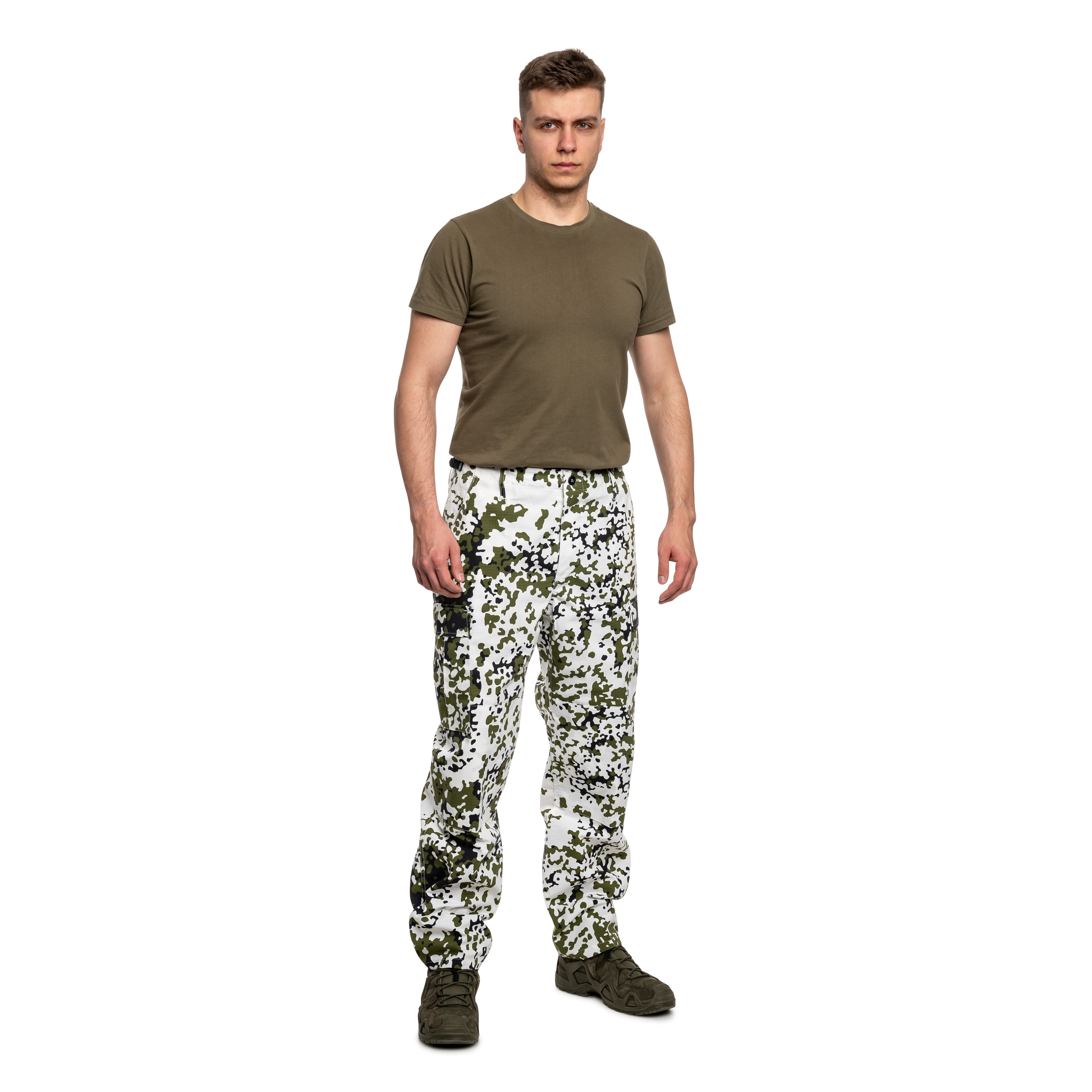 Spodnie wojskowe MFH US Combat BDU Rip-Stop - Snow Camo