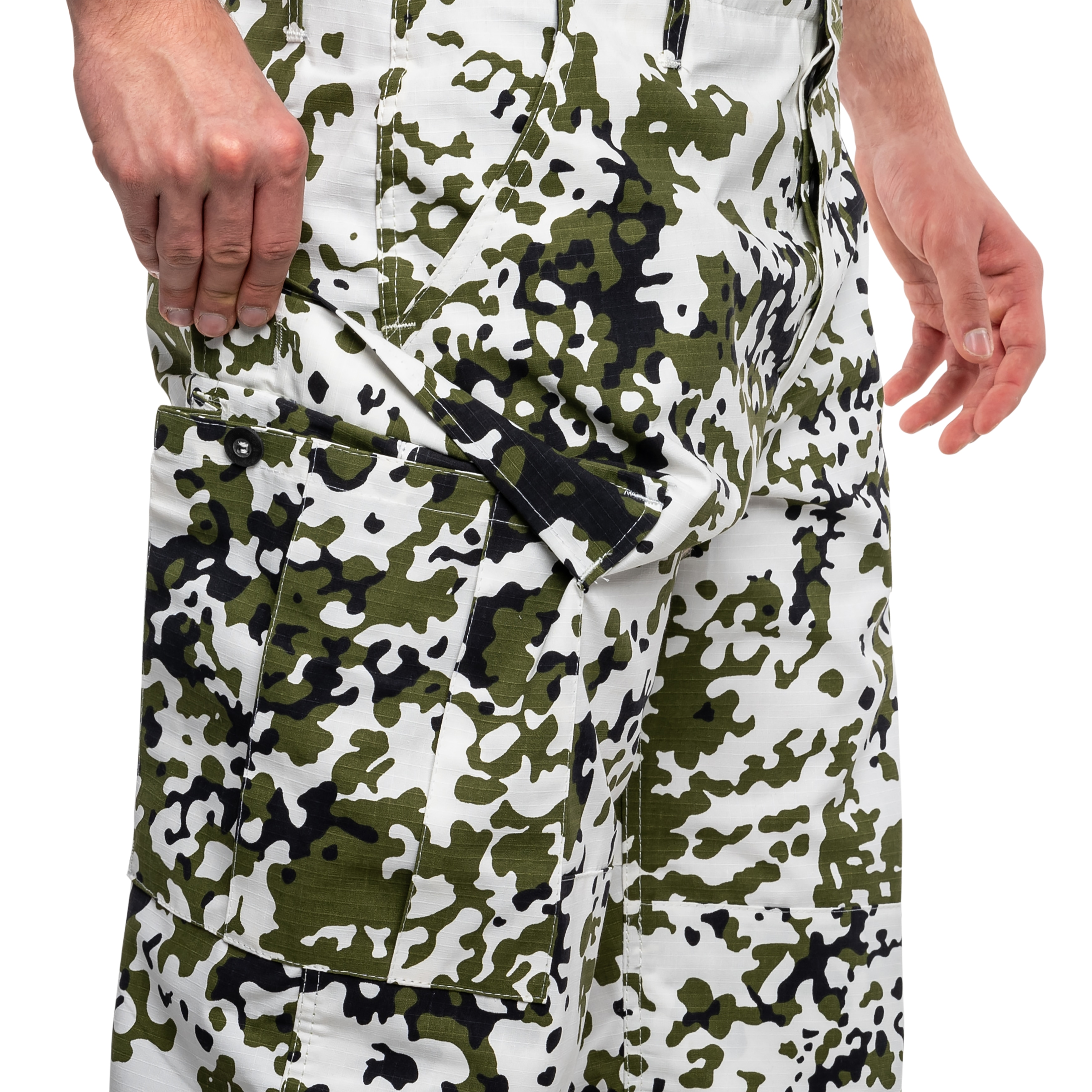 Spodnie wojskowe MFH US Combat BDU Rip-Stop - Snow Camo