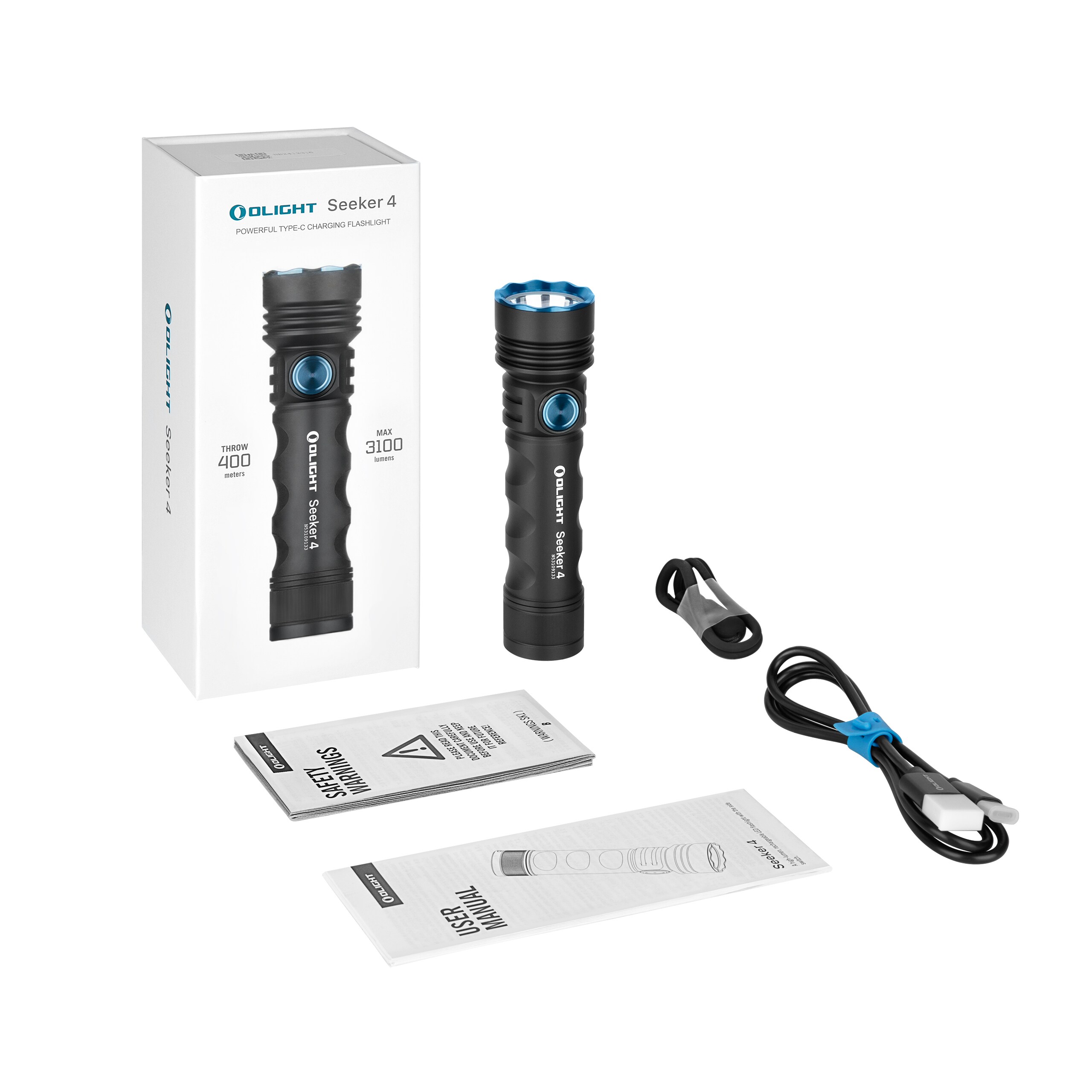 Latarka akumulatorowa Olight Seeker 4 Matte Black - 3100 lumenów