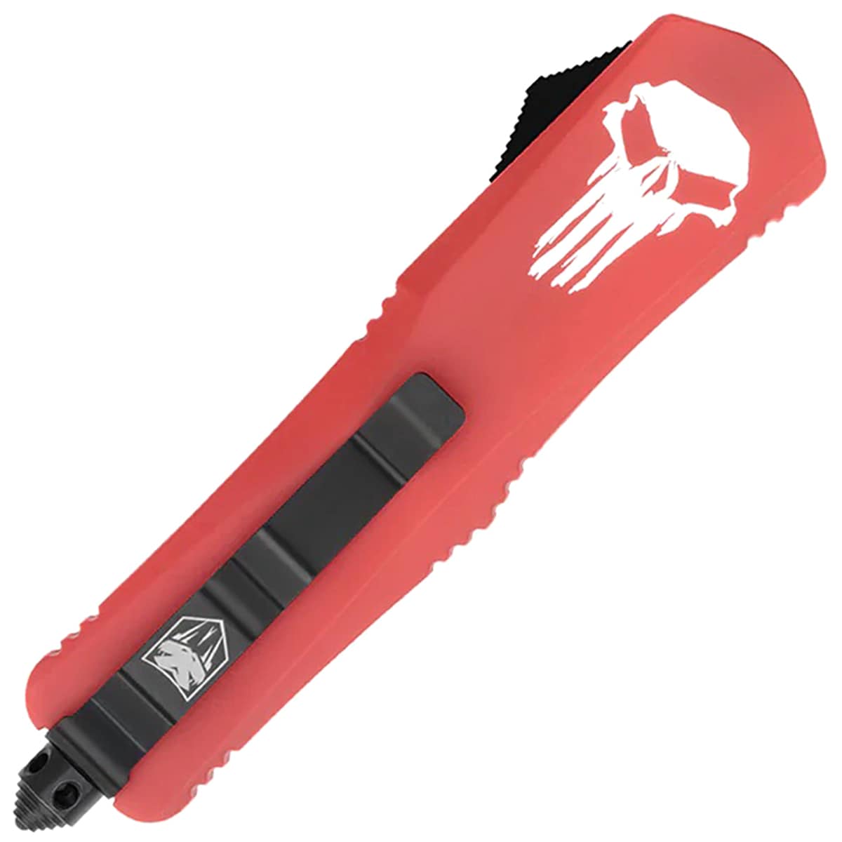 Nóż sprężynowy CobraTec OTF Large  Punisher Red Dagger 2-sided Serrated