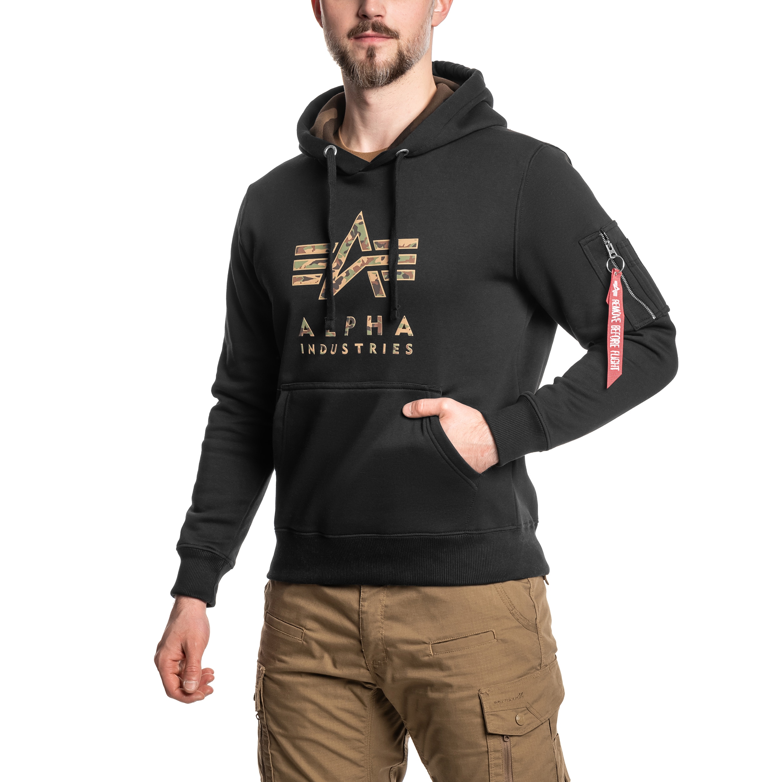 Bluza Alpha Industries Camo TPU Hoody - Black