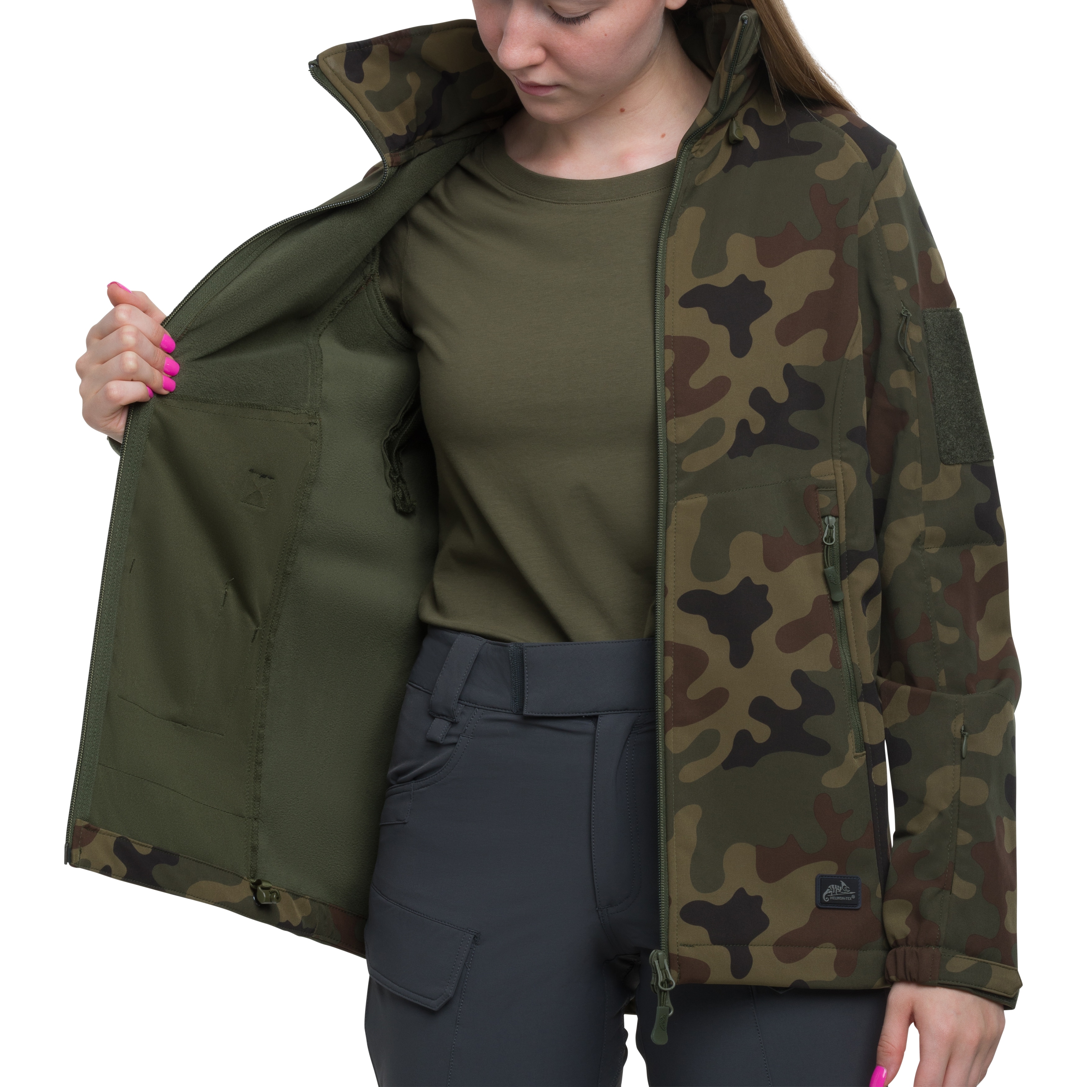 Kurtka damska Helikon-Tex Gunfighter Softshell - wz.93 Pantera PL Woodland