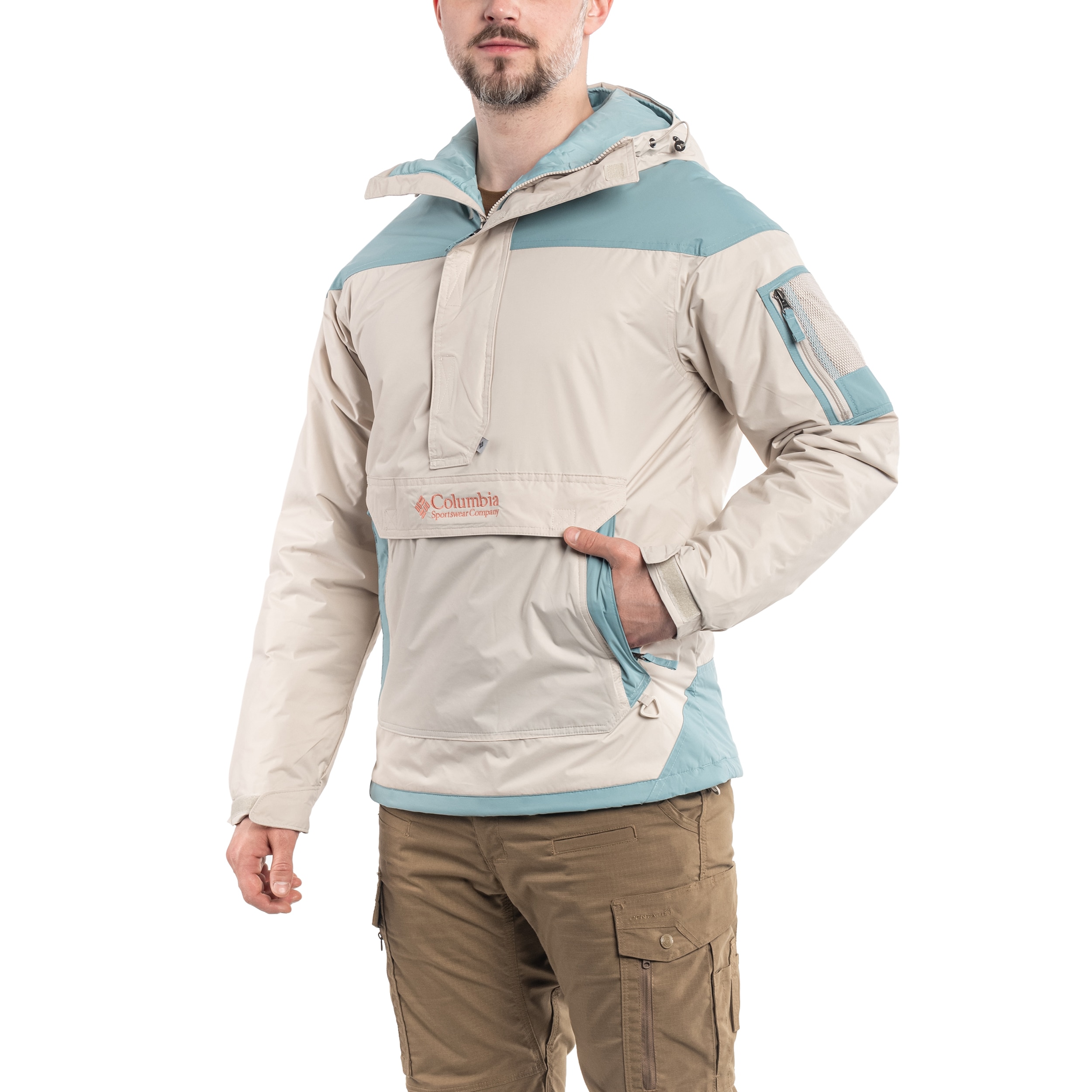 Kurtka Columbia Challenger Pullover Anorak - Dark Stone/Stone Blue