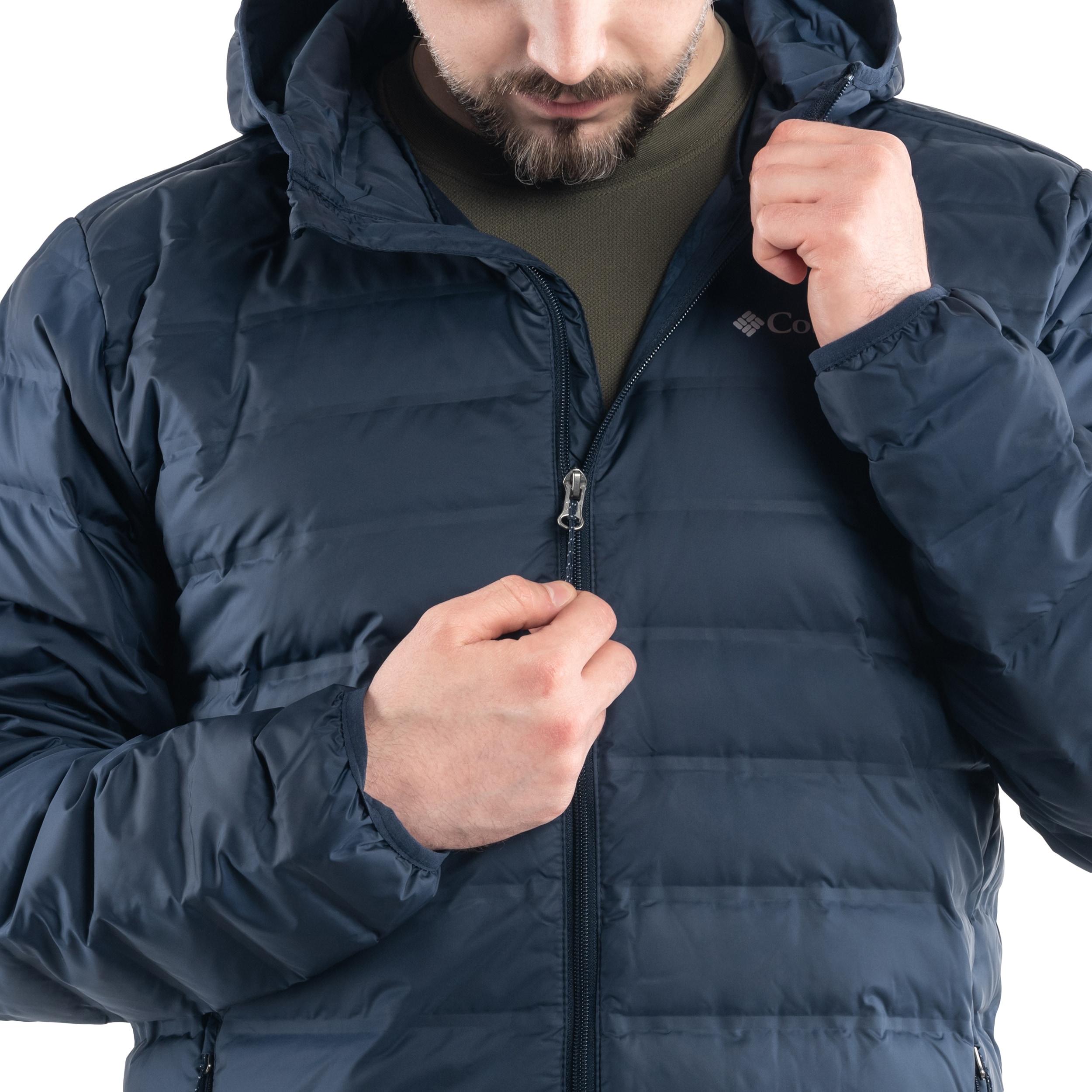 Kurtka Columbia Lake 22 Down Hooded Jacket - Collegiate Navy