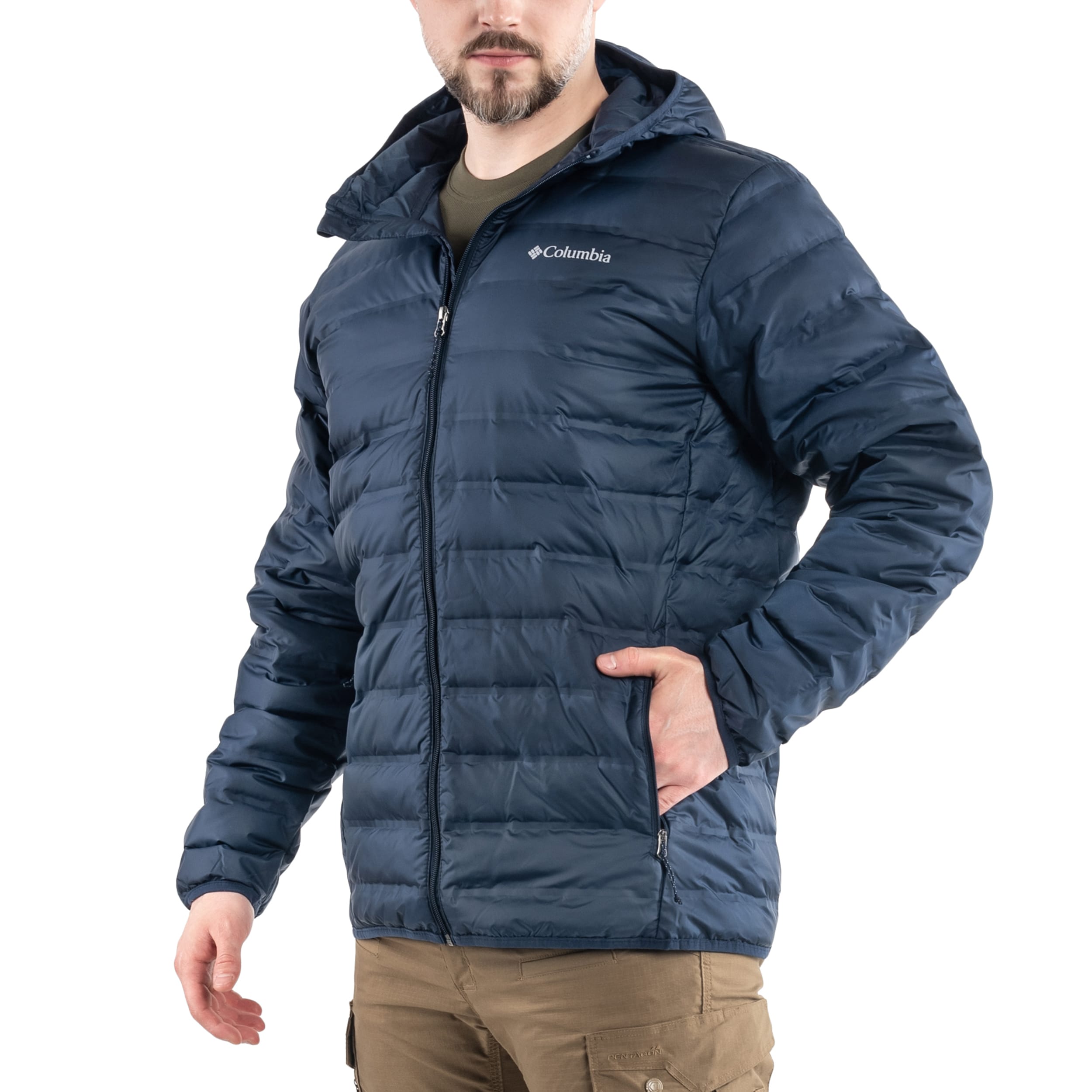 Kurtka Columbia Lake 22 Down Hooded Jacket - Collegiate Navy