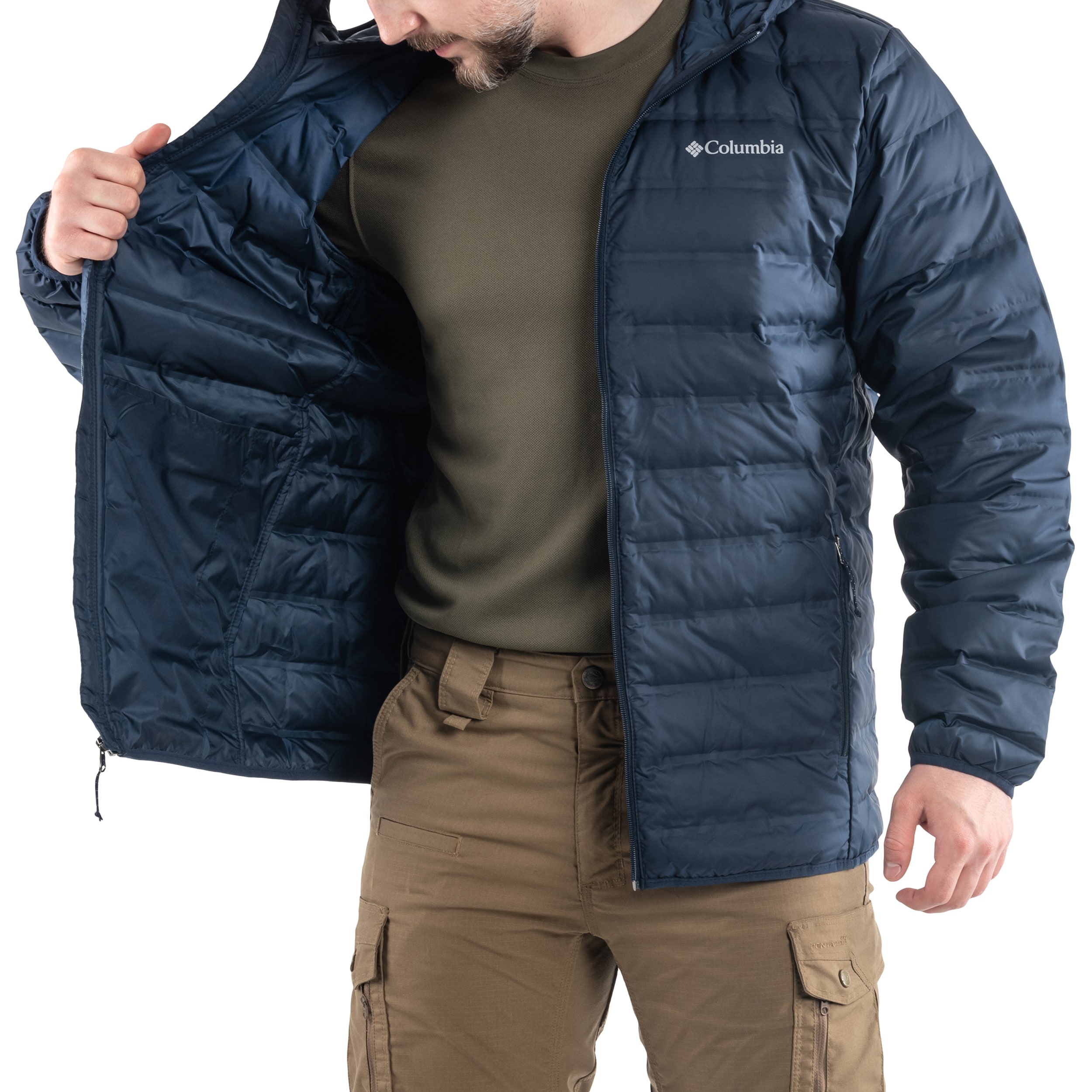 Kurtka Columbia Lake 22 Down Hooded Jacket - Collegiate Navy