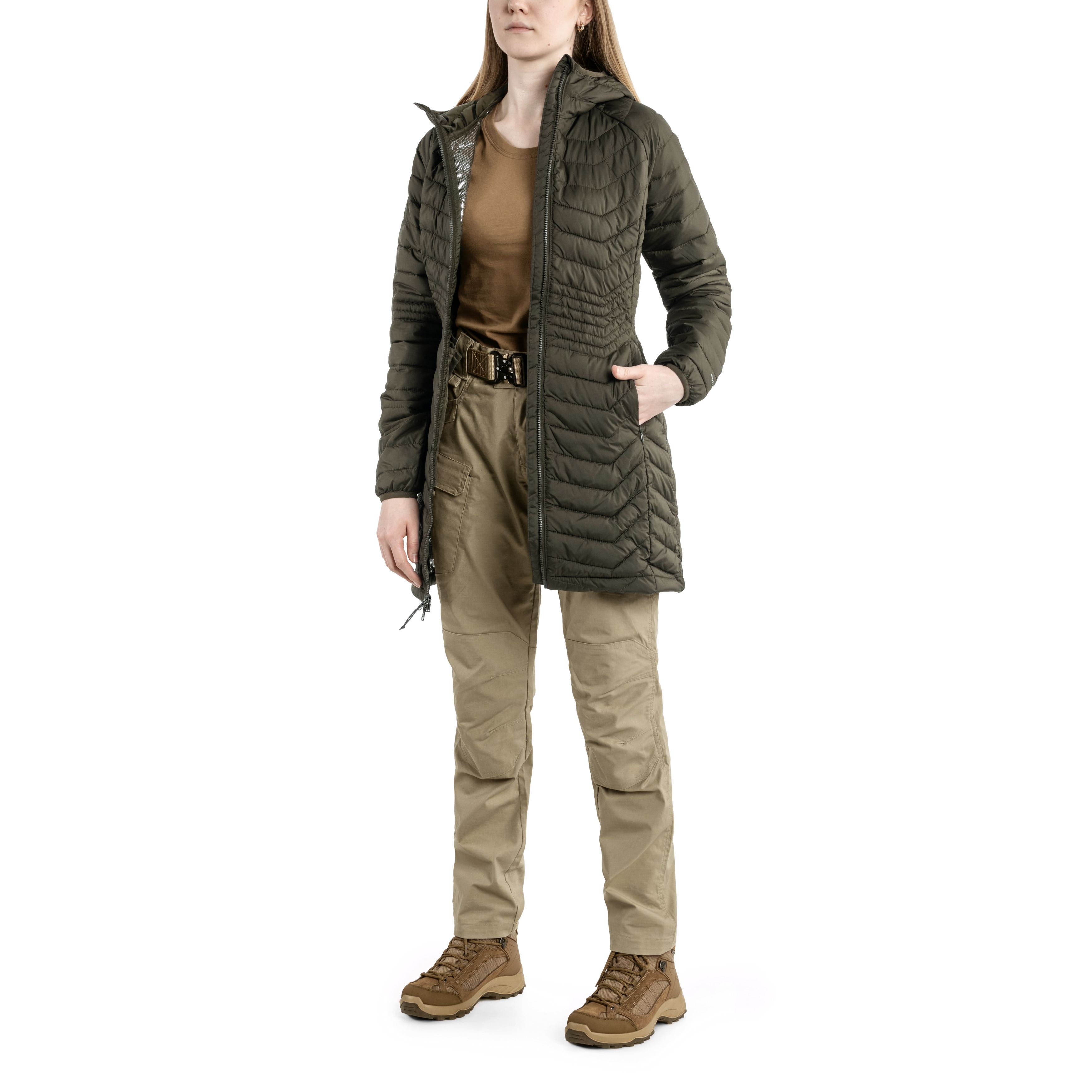 Kurtka damska Columbia Powder Lite Mid Jacket - Olive Green