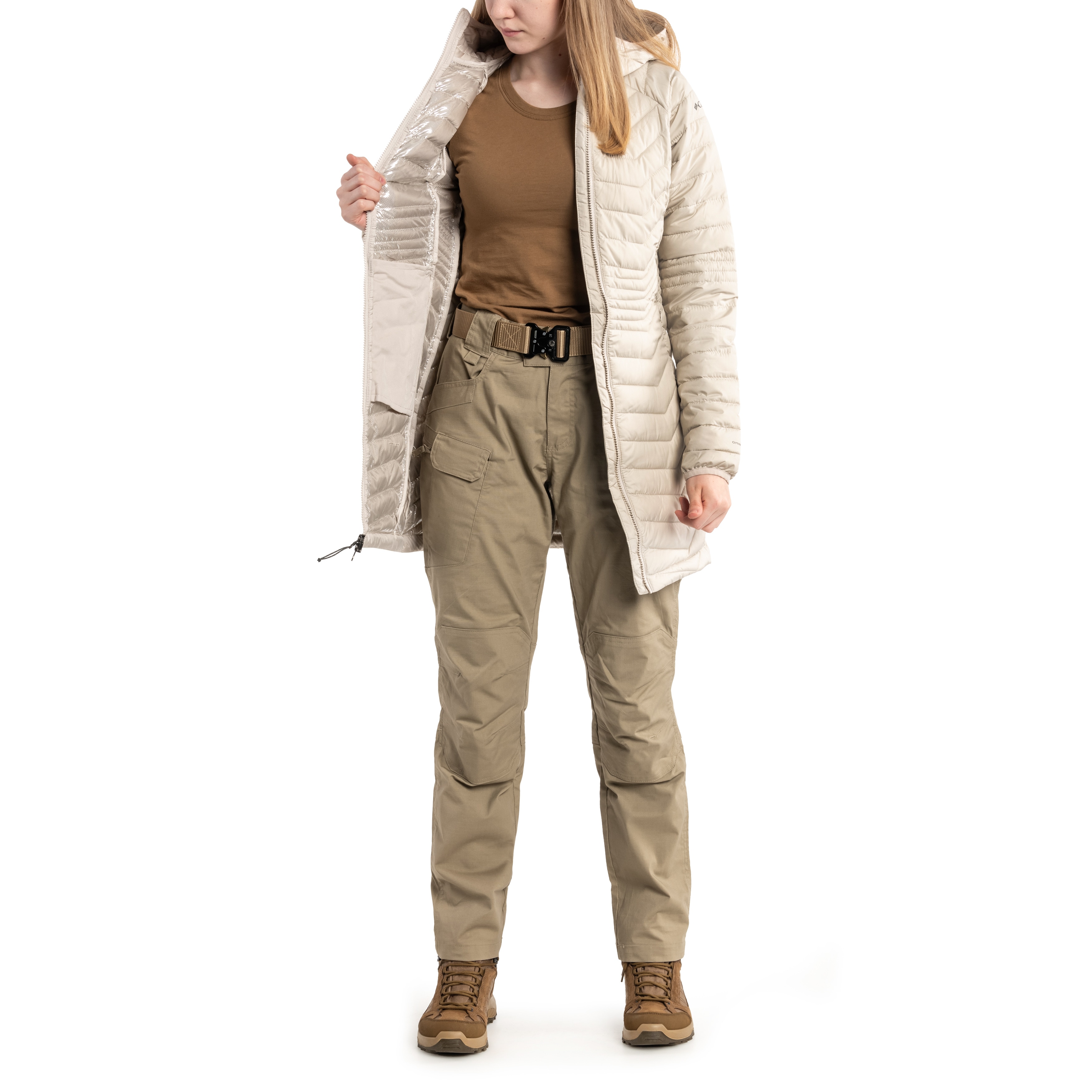 Kurtka damska Columbia Powder Lite Mid Jacket - Dark Stone