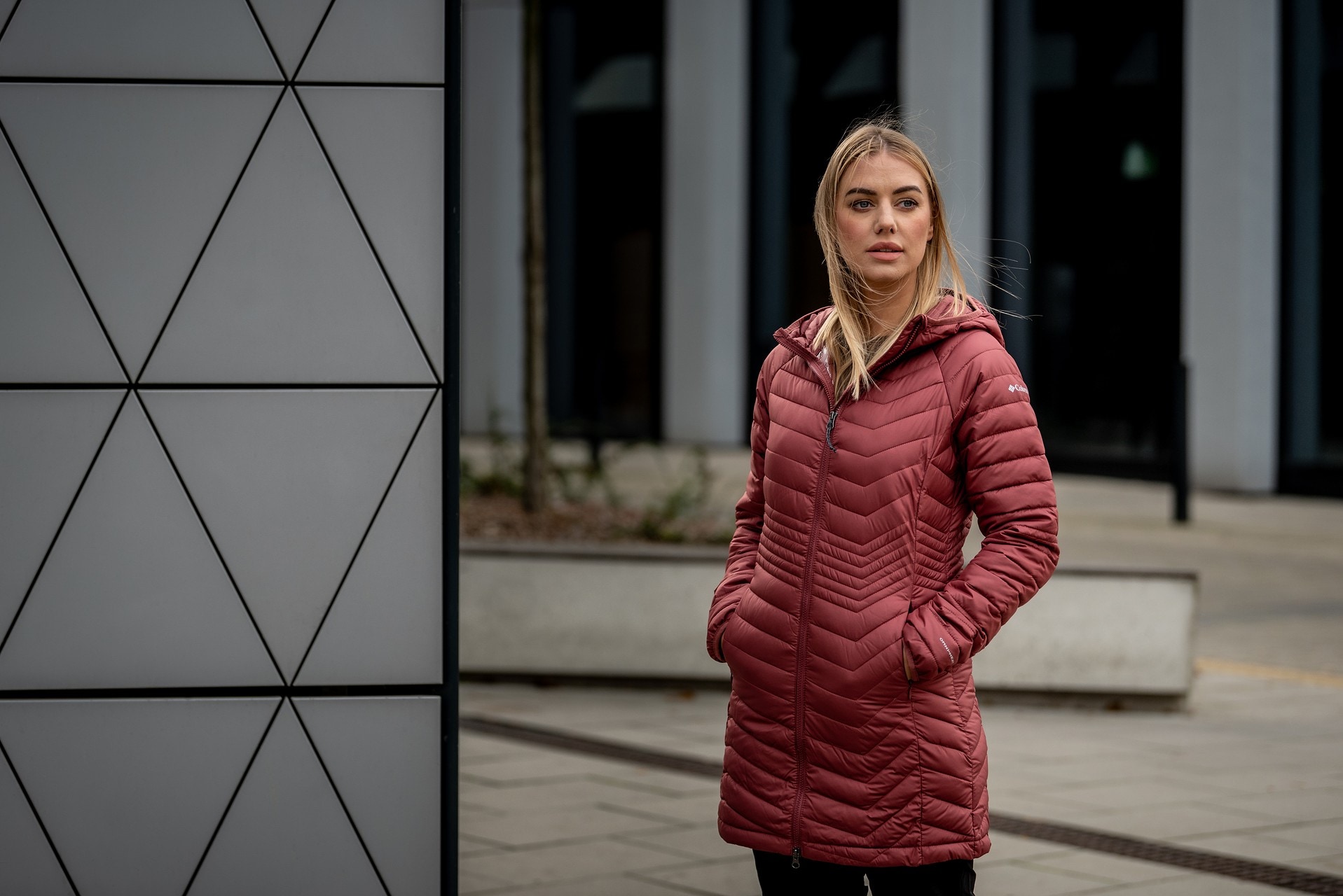 Kurtka damska Columbia Powder Lite Mid Jacket - Beetroot